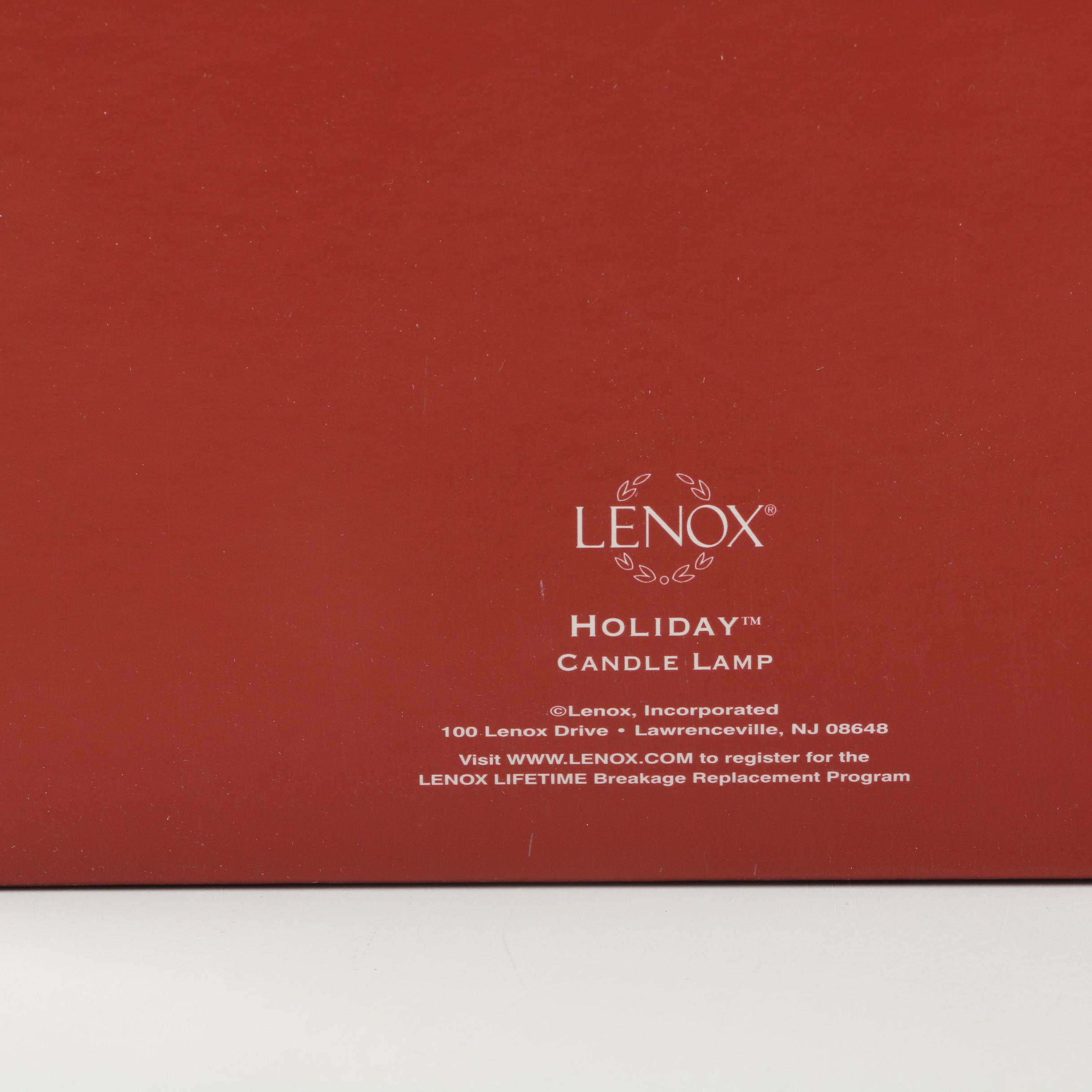 Lenox Porcelain "Holiday" Candle Lamps