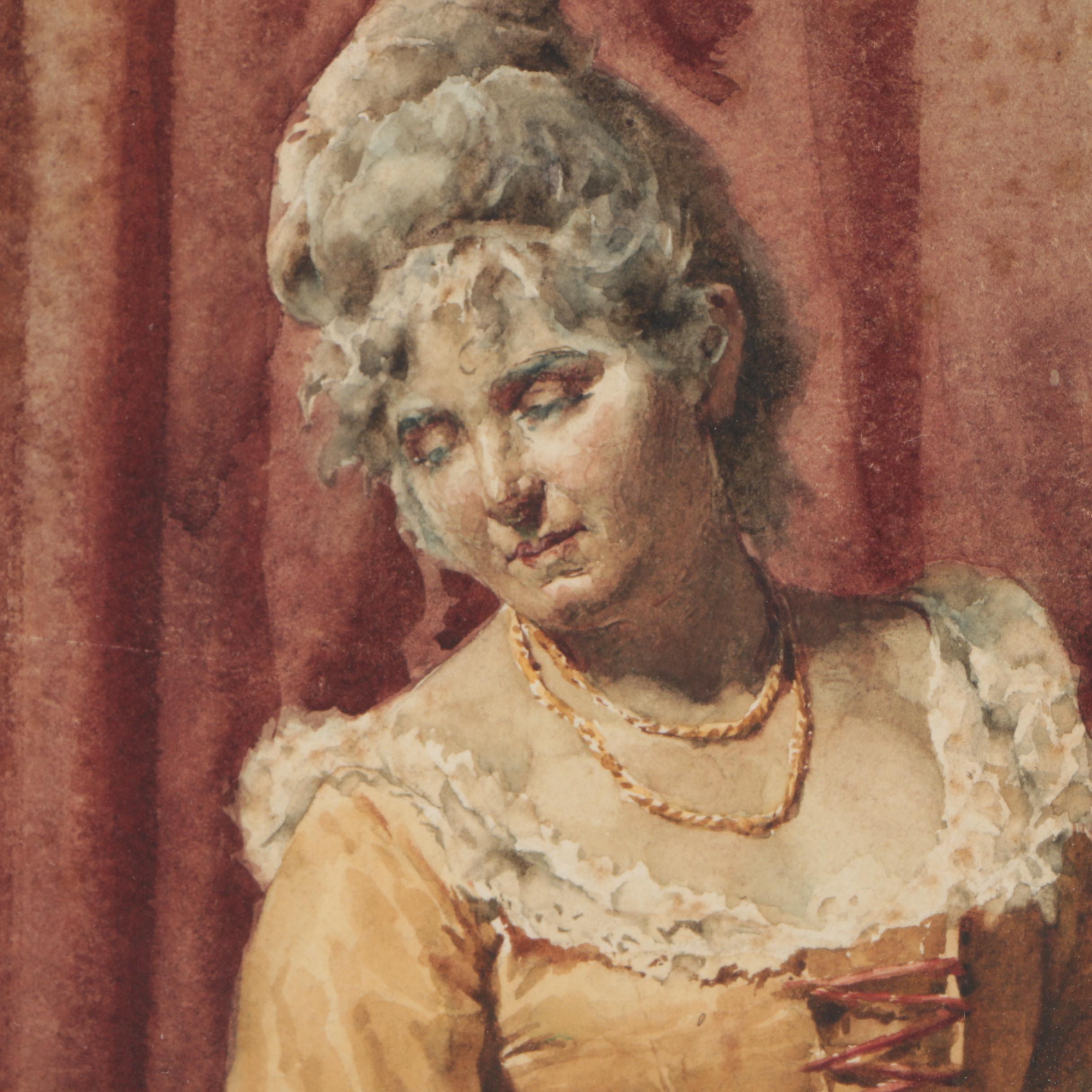 E. Coleman Roma Watercolor Painting