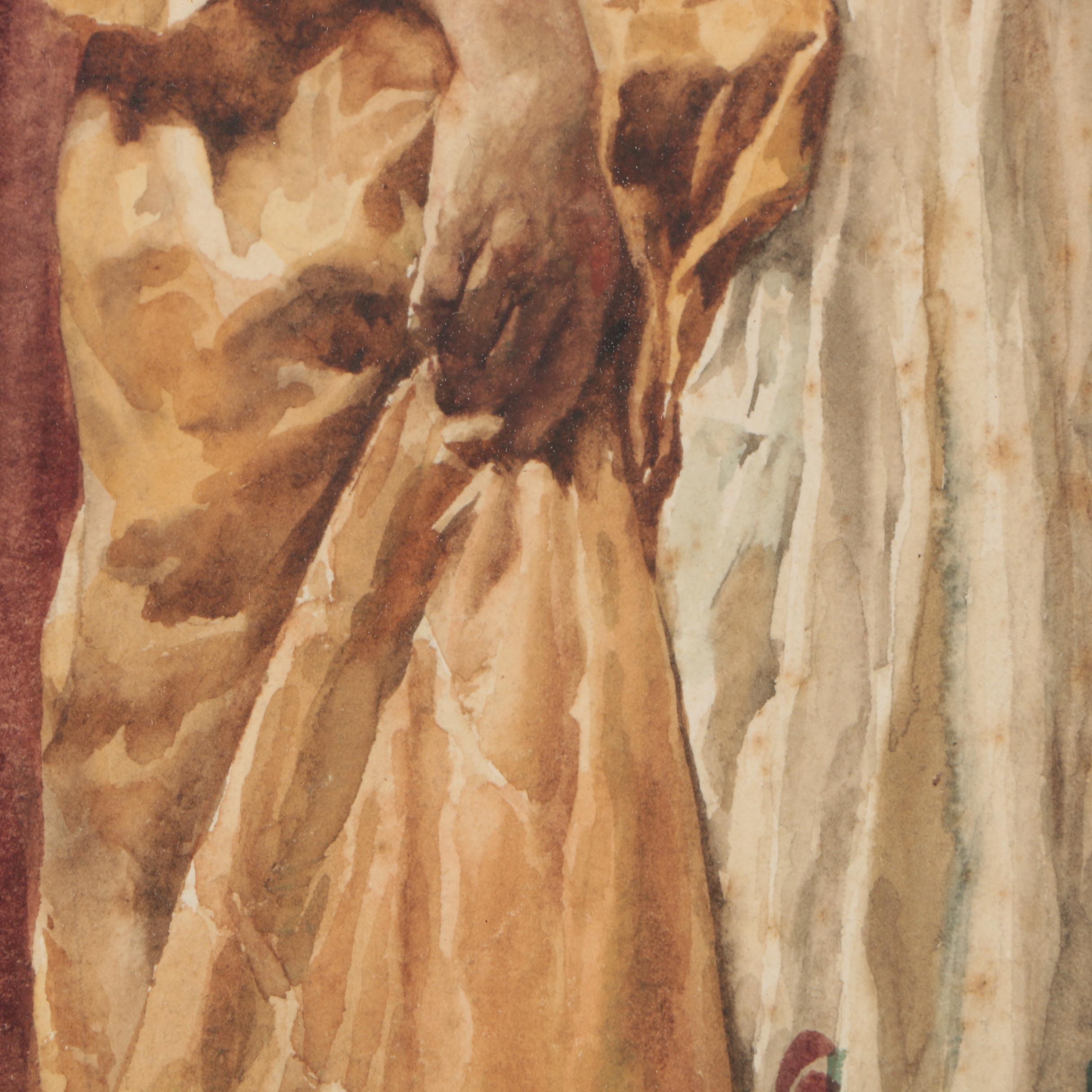 E. Coleman Roma Watercolor Painting