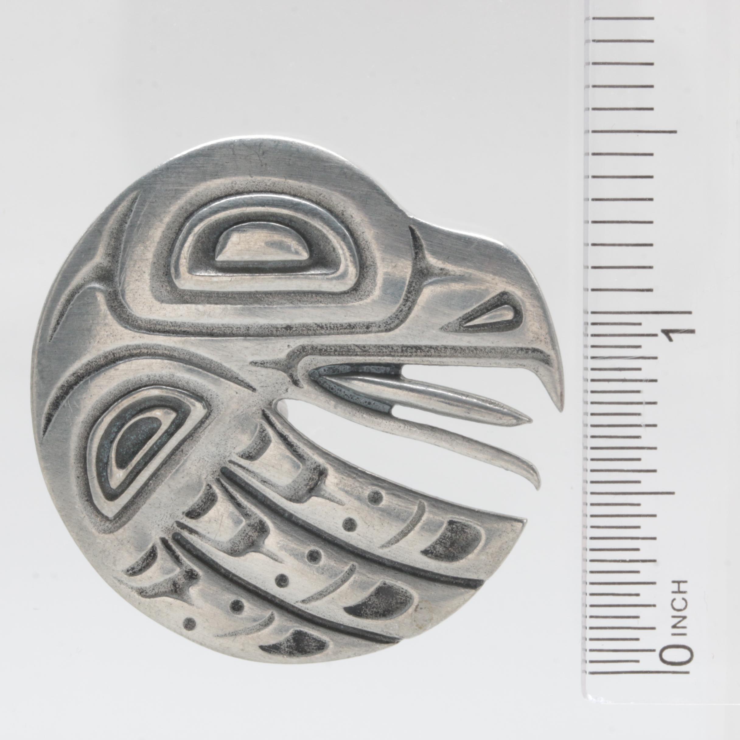 Wade Baker Peace Eagle Pewter Brooch