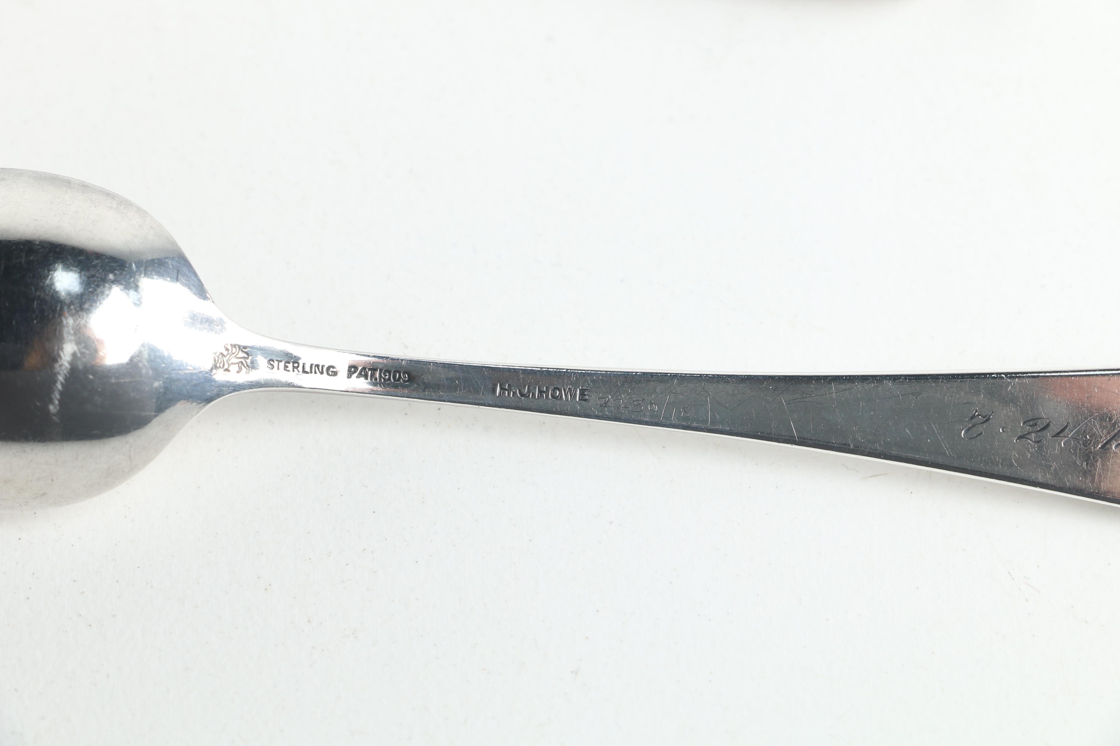 Gorham Sterling Silver Butter Plate with Sterling Spoons