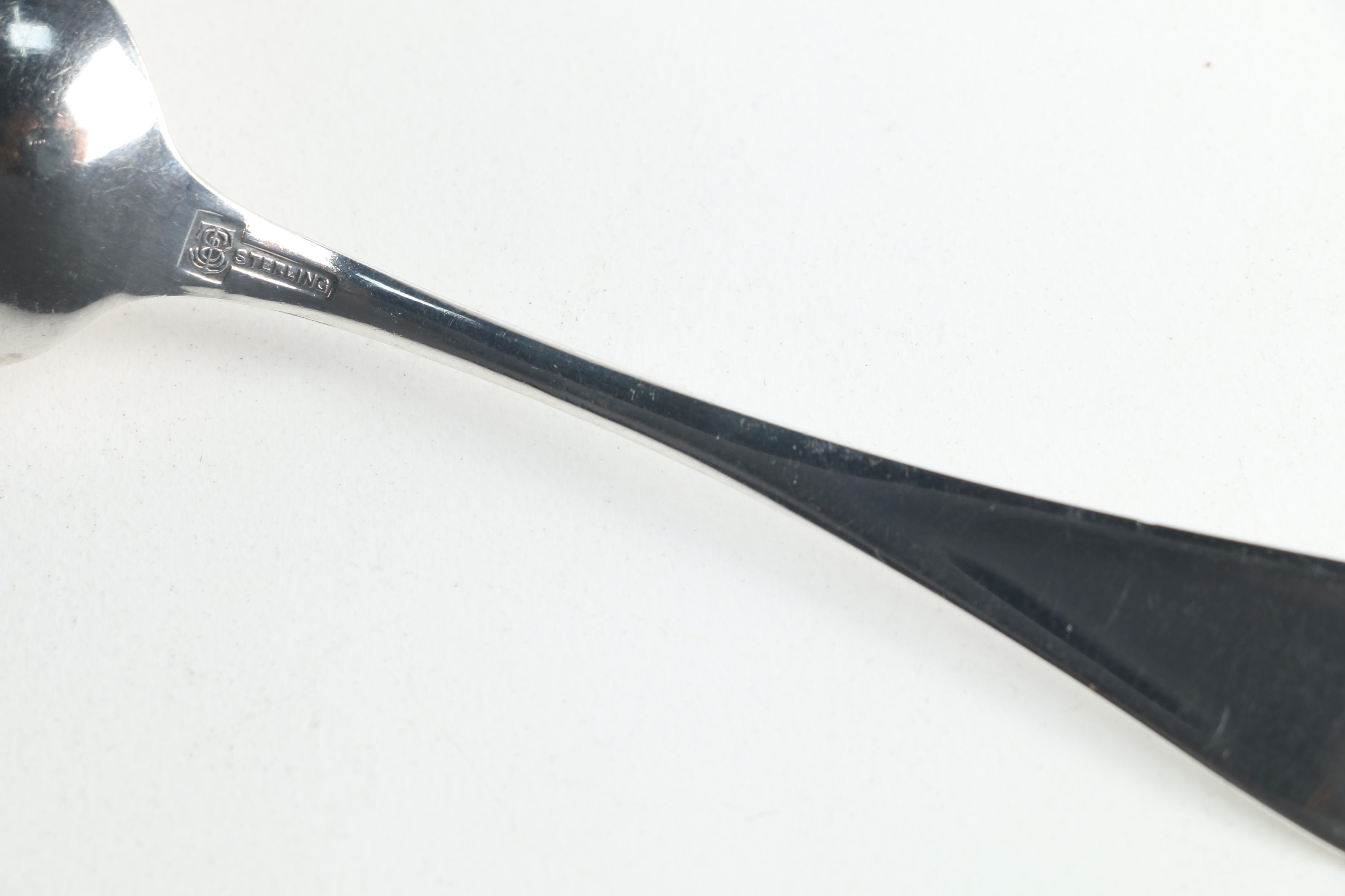 Gorham Sterling Silver Butter Plate with Sterling Spoons