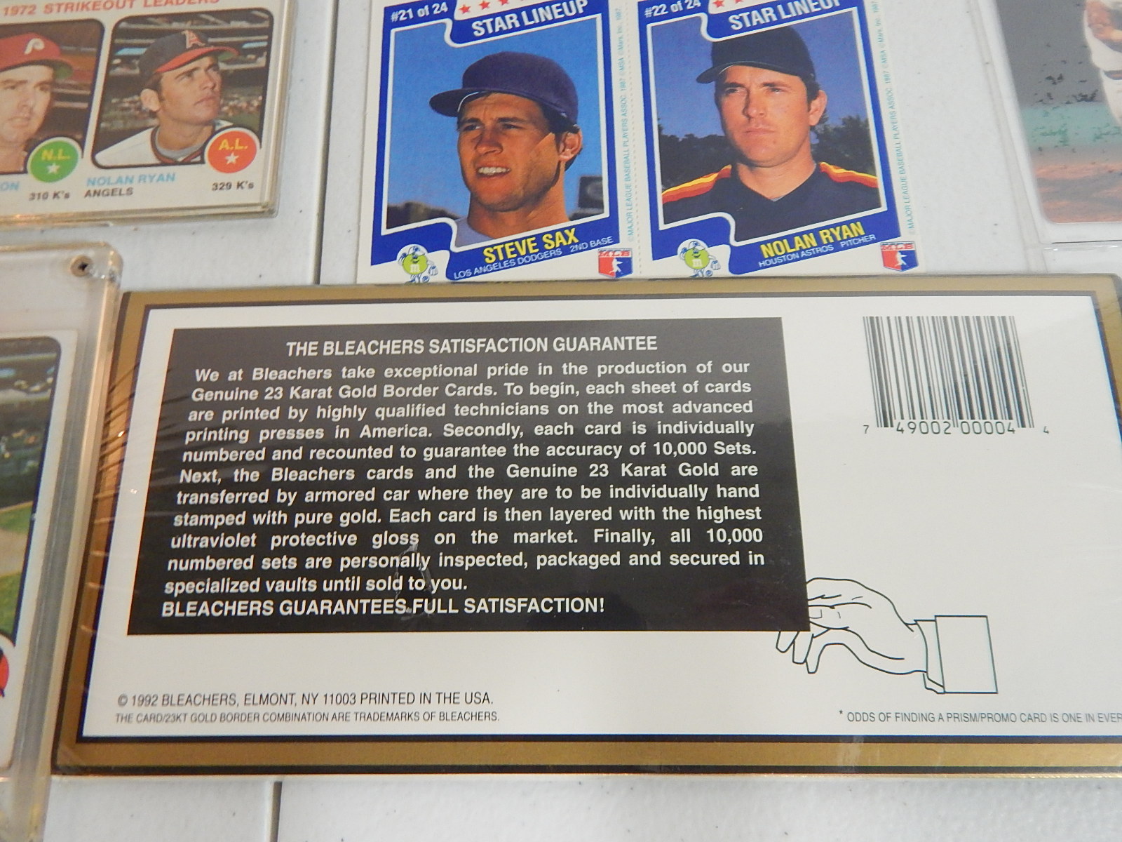 HOF Nolan Ryan Baseball Card Collection