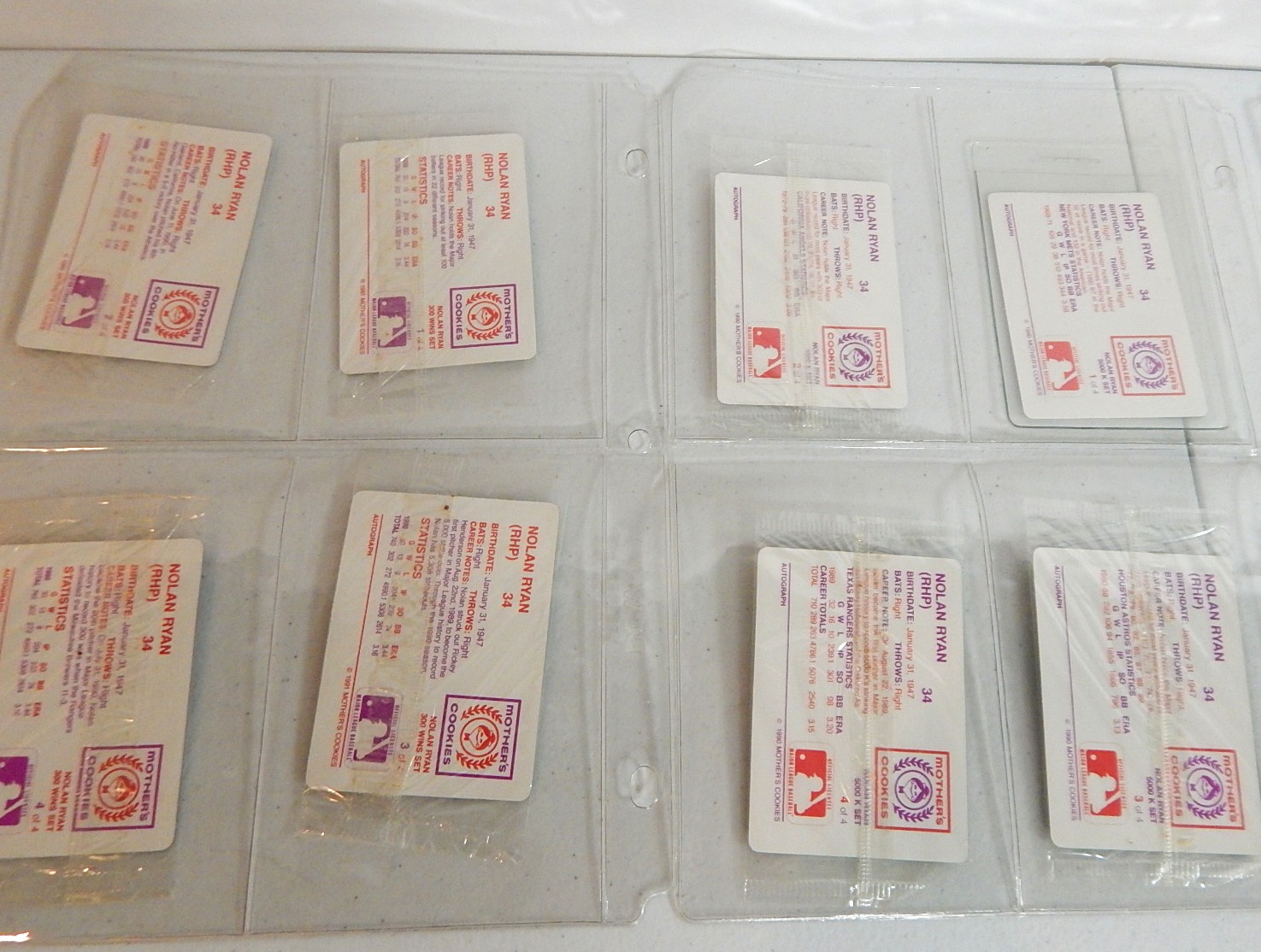 HOF Nolan Ryan Baseball Card Collection