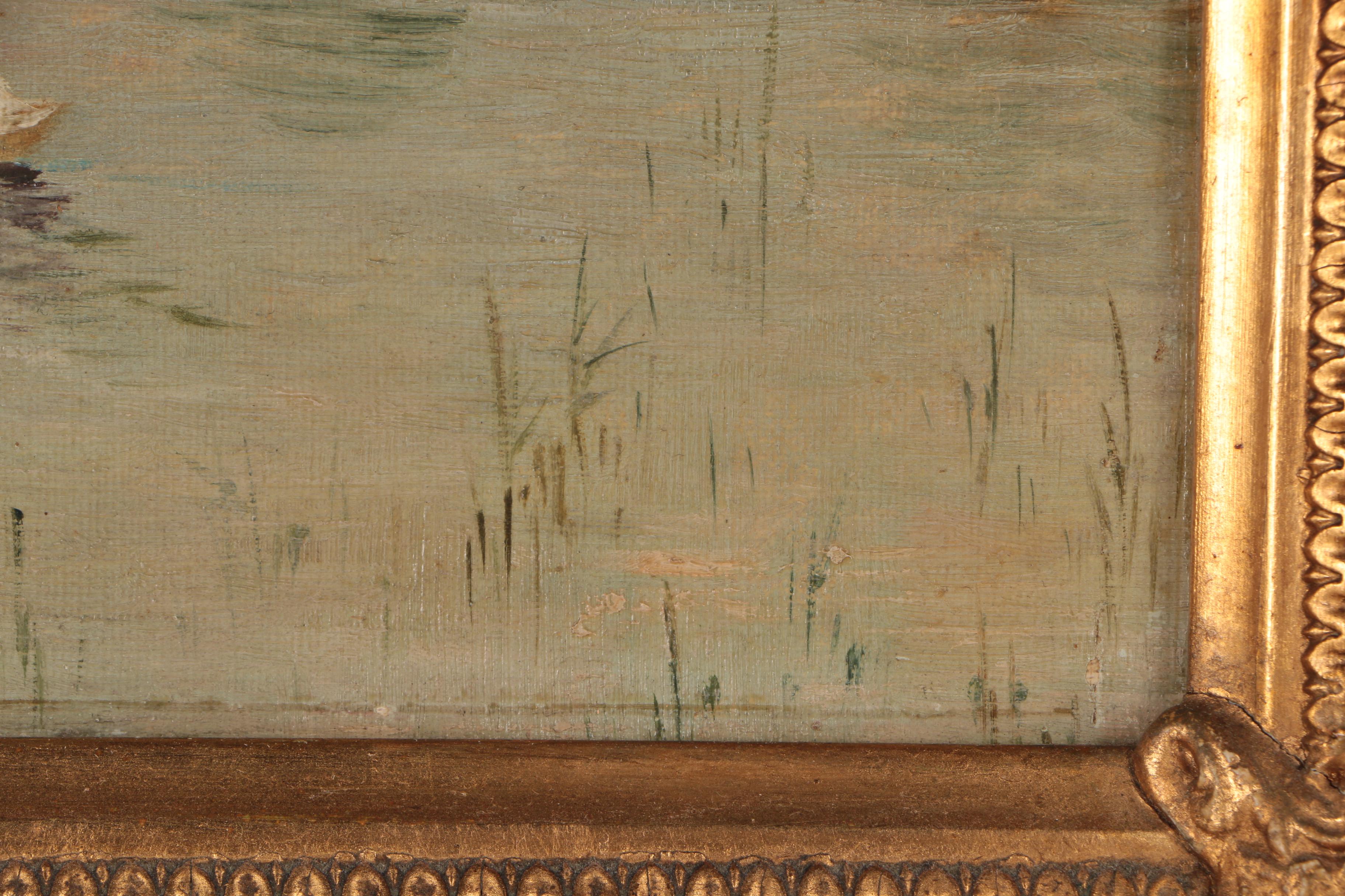 Oil Painting Landscape With Ducks