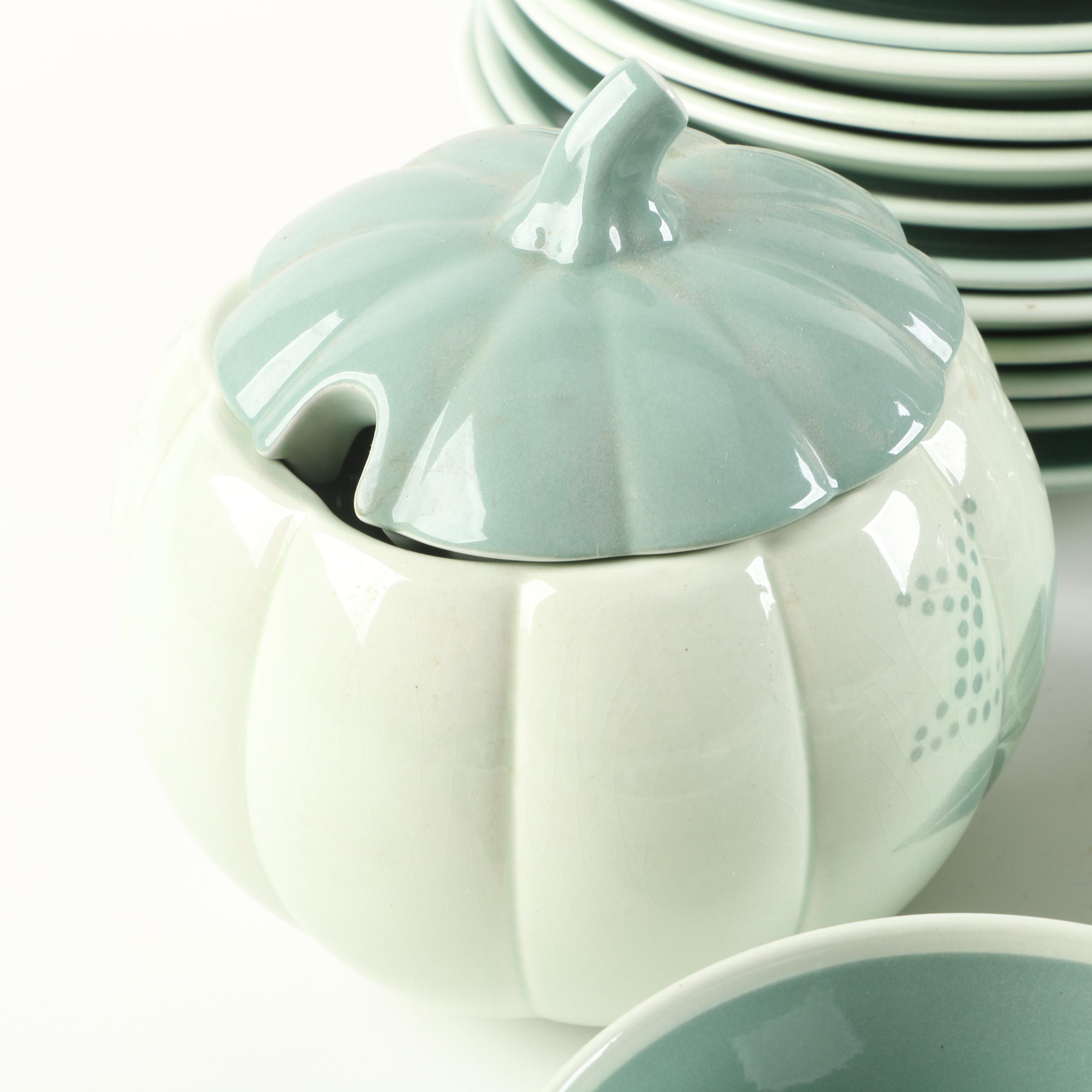 Mid Century Royal Copenhagen "Nils Green" Dinnerware