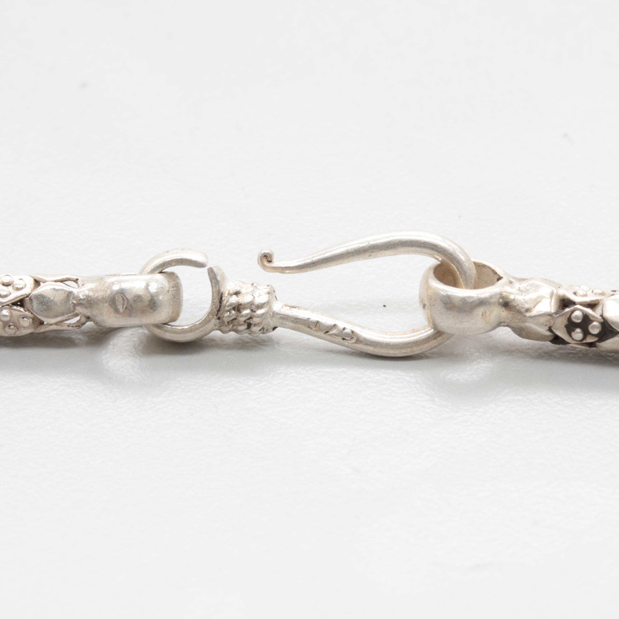 Sterling Silver Rutilated Quartz, Citrine and Cultured Pearl Necklace