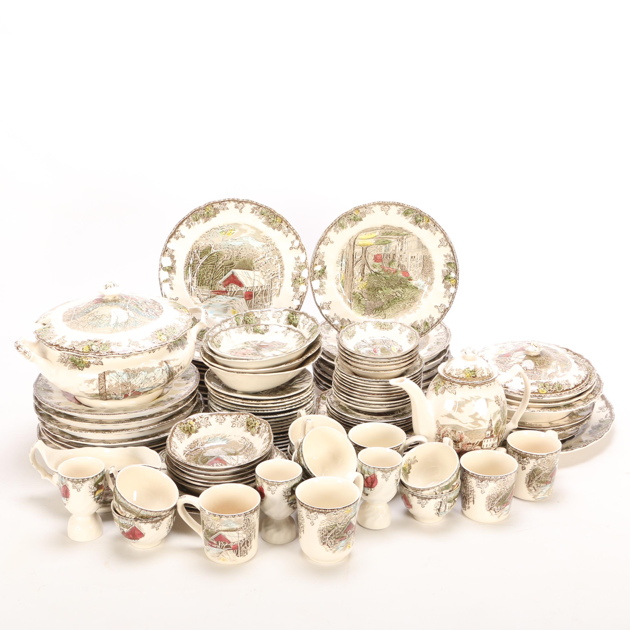 Johnson Brothers "Friendly Village" Earthenware Dinner Service