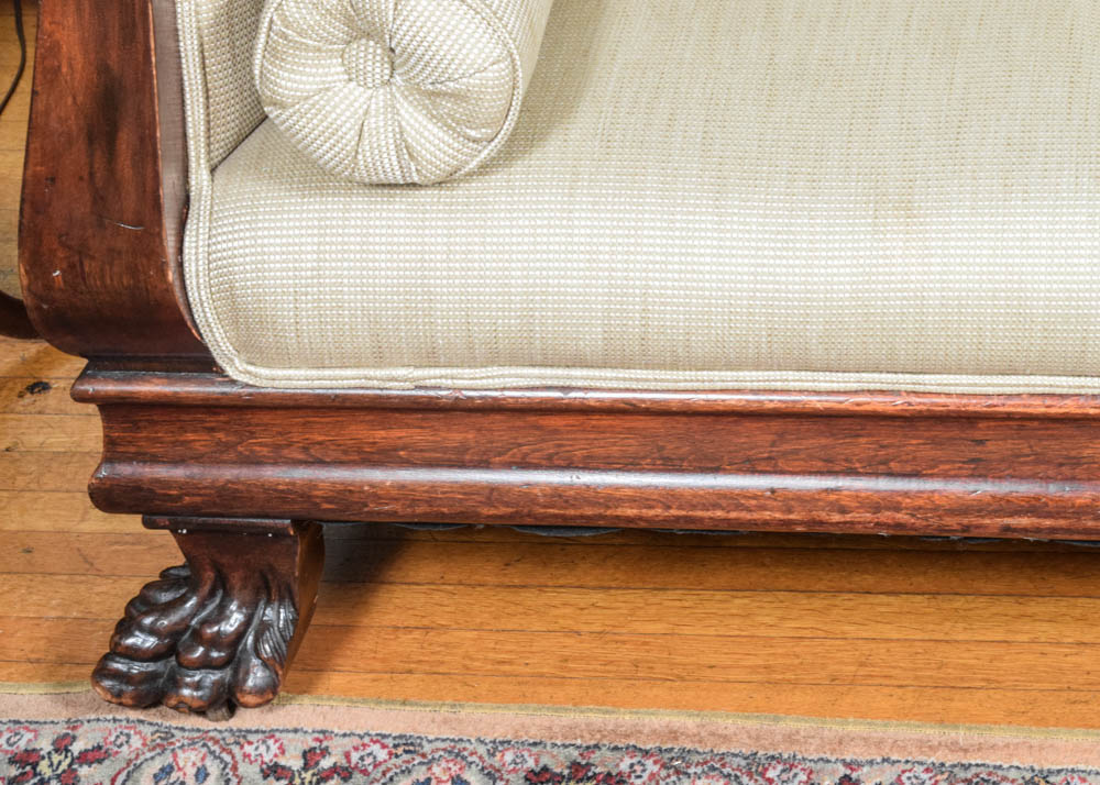 19th Century Empire Revival Walnut Sofa