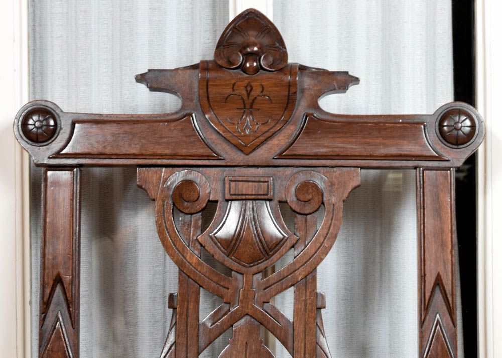 Antique Walnut Eastlake Music Chairs