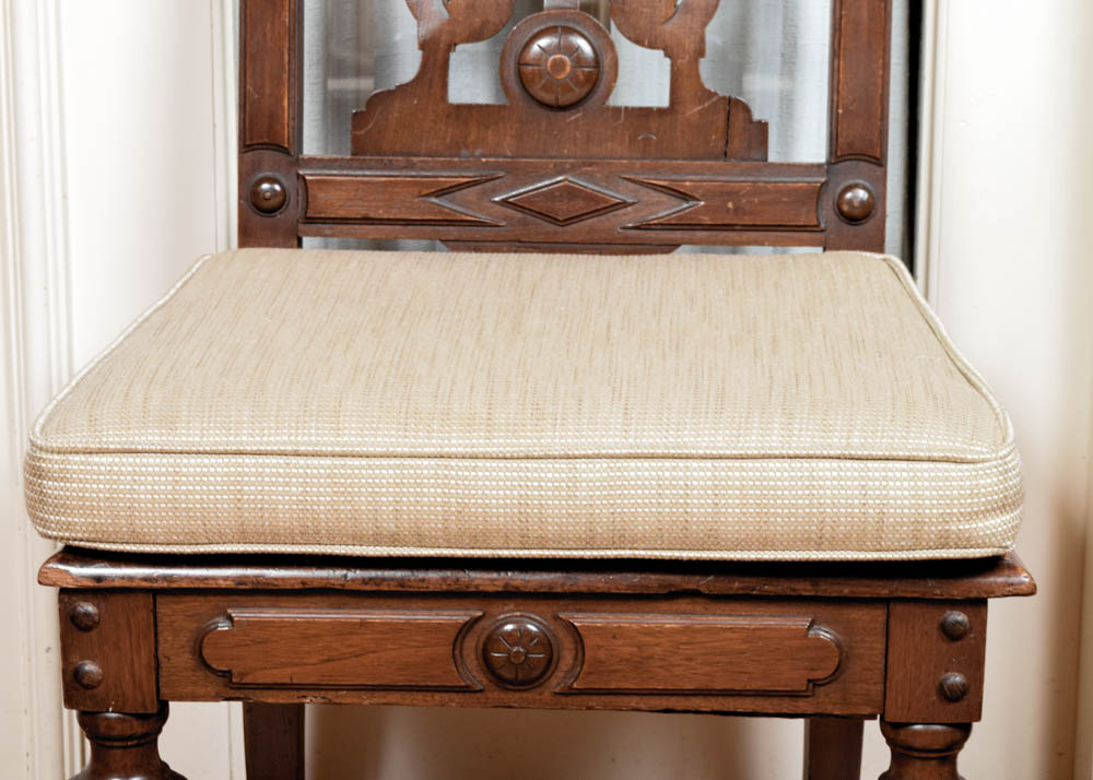 Antique Walnut Eastlake Music Chairs