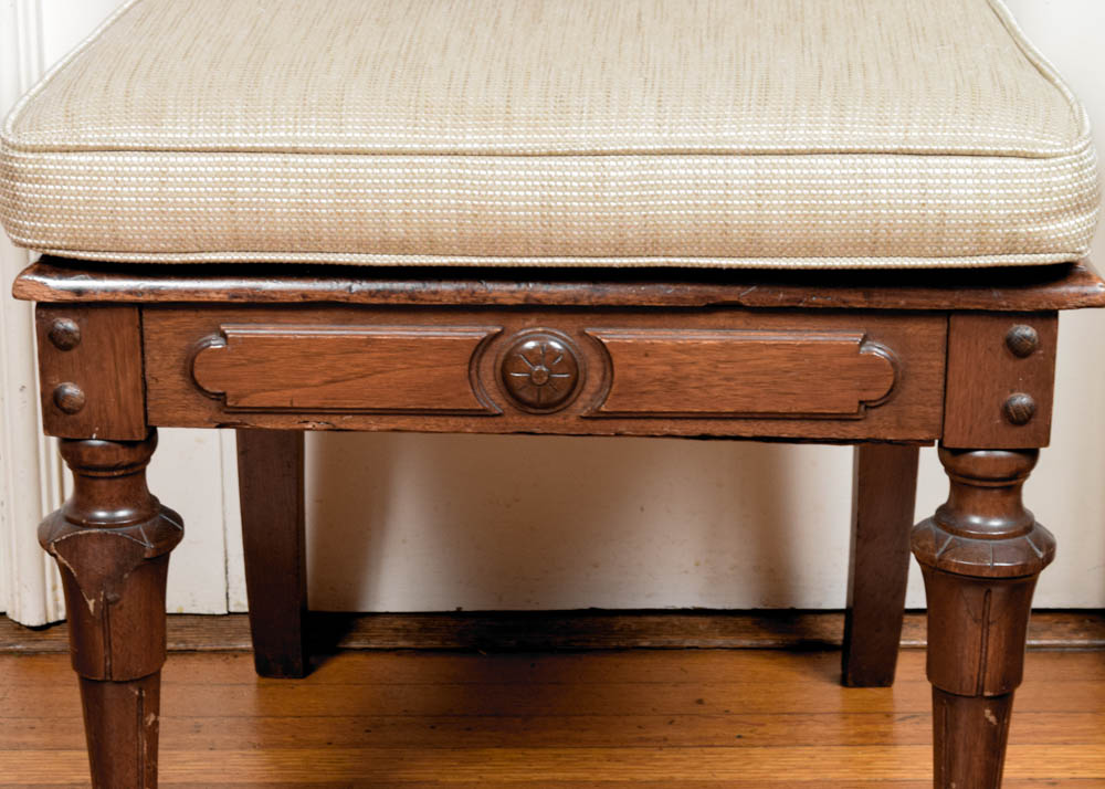 Antique Walnut Eastlake Music Chairs