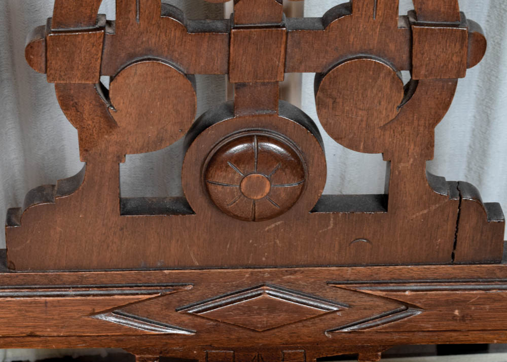 Antique Walnut Eastlake Music Chairs