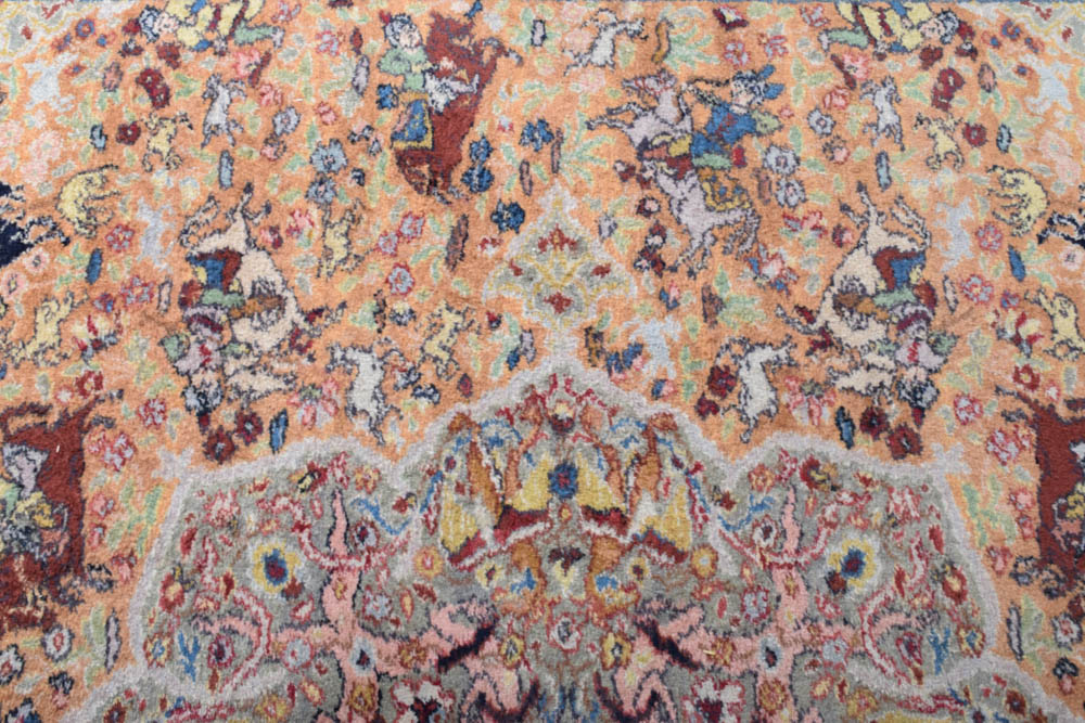 Vintage Power Loomed Persian Style Hunting Rug