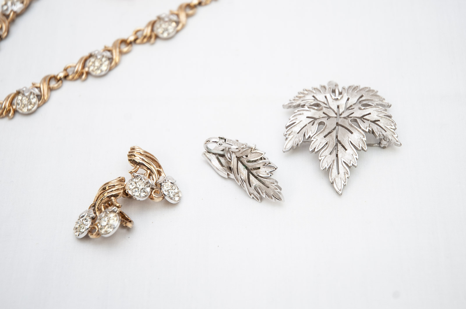 Gold Tone Jewelry Assortment Featuring Monet and Trifari