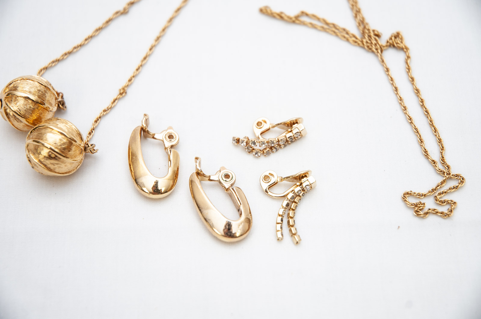 Gold Tone Jewelry Assortment Featuring Monet and Trifari