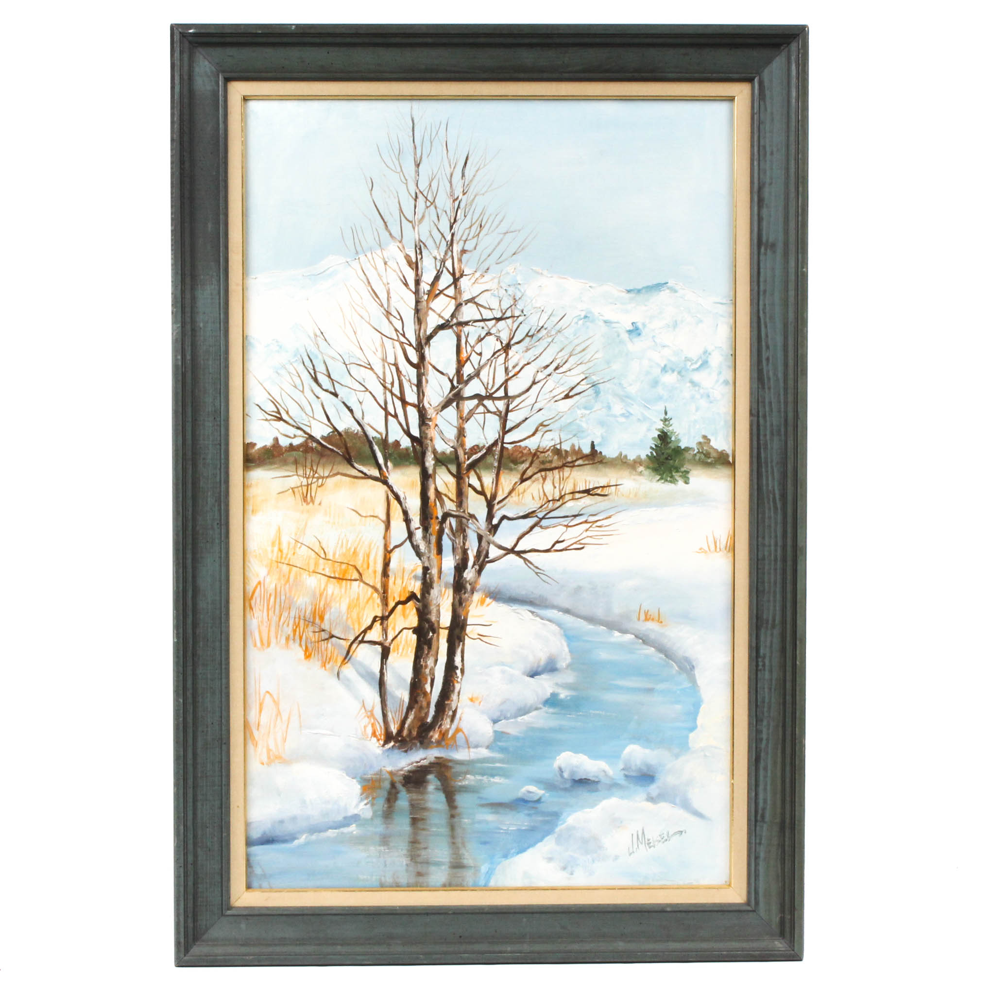 Jeanne Meisel Winter Landscape Oil Painting