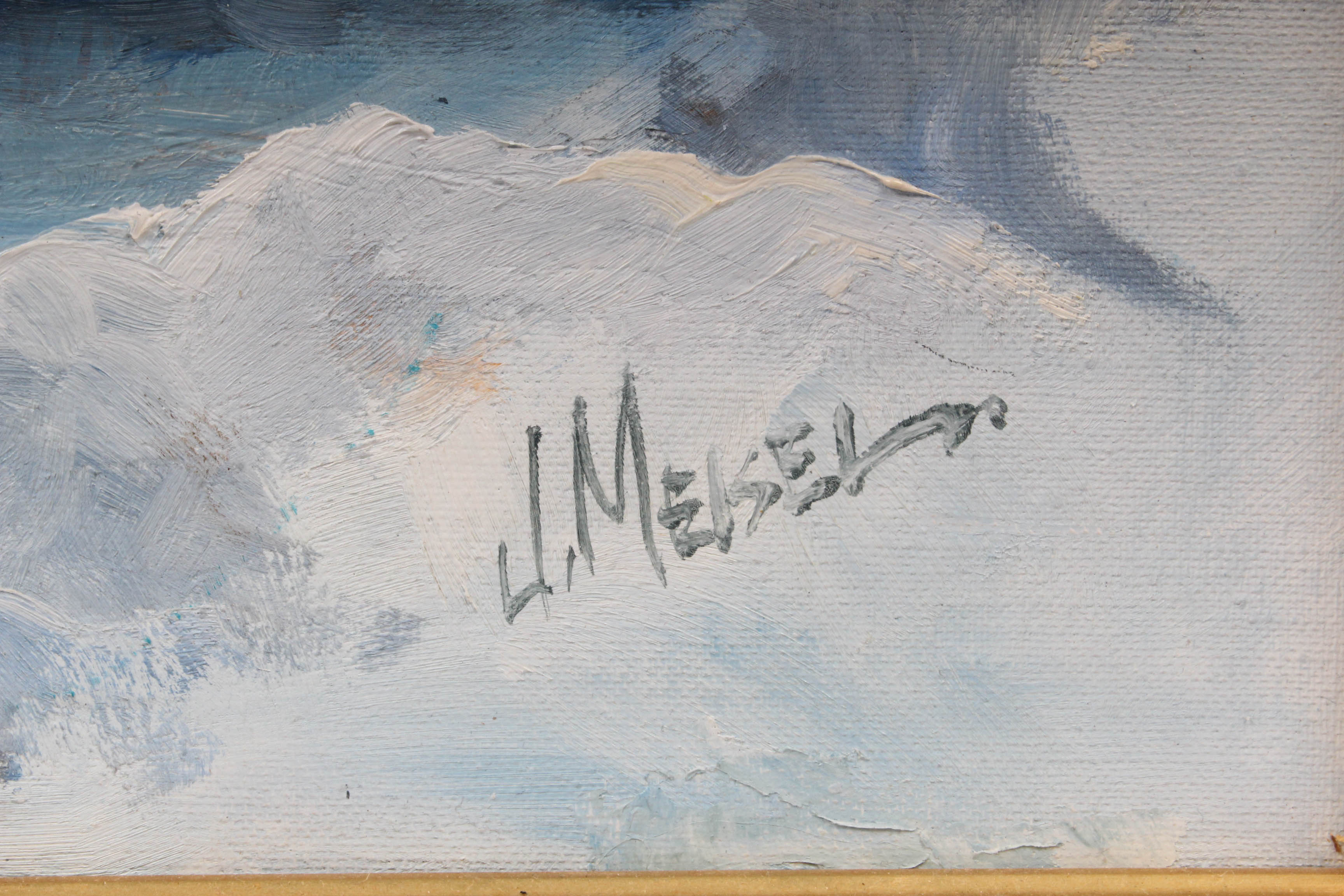 Jeanne Meisel Winter Landscape Oil Painting