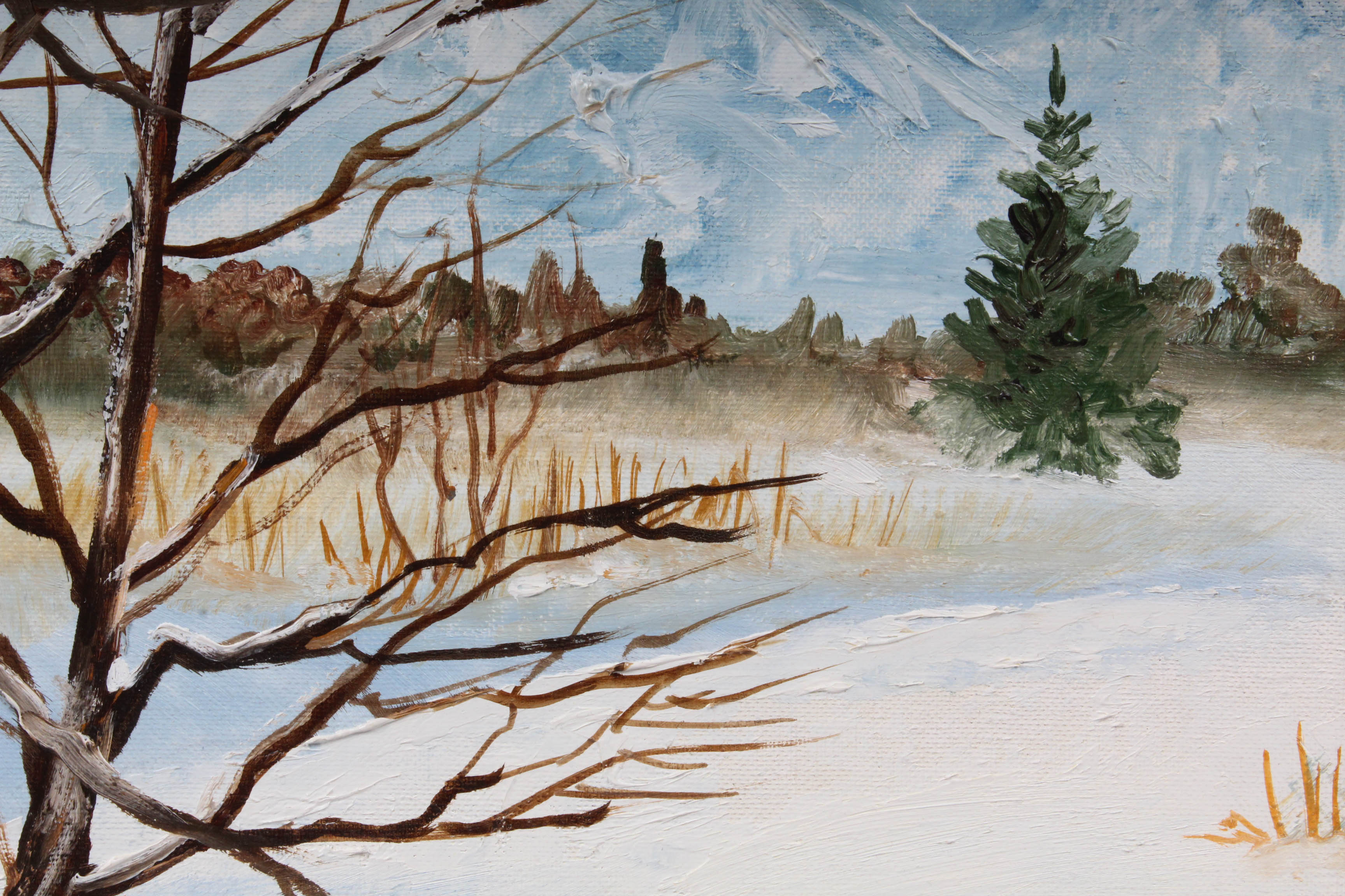 Jeanne Meisel Winter Landscape Oil Painting