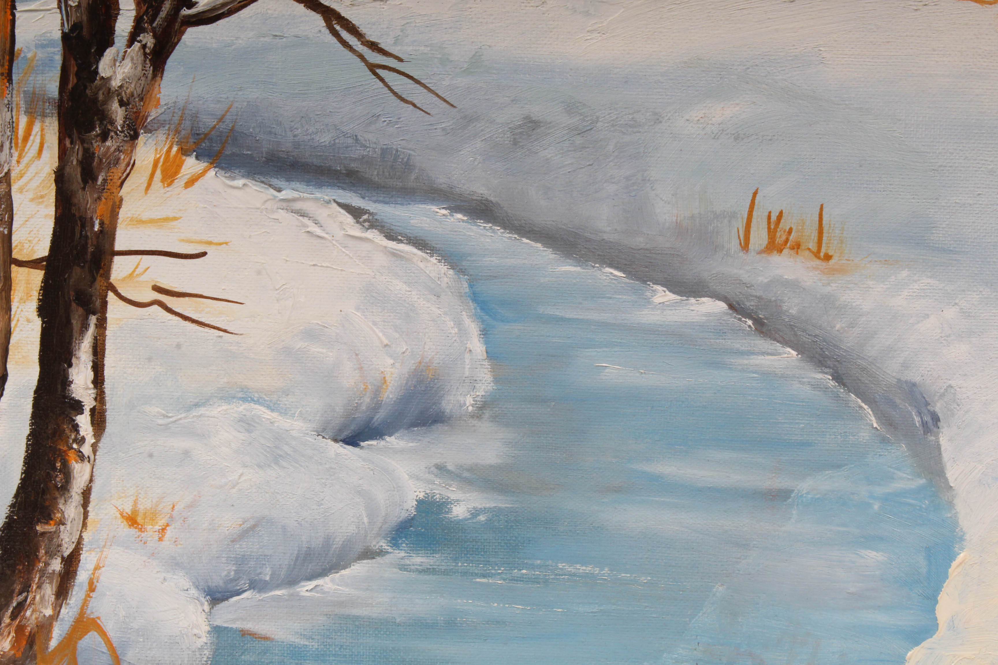 Jeanne Meisel Winter Landscape Oil Painting