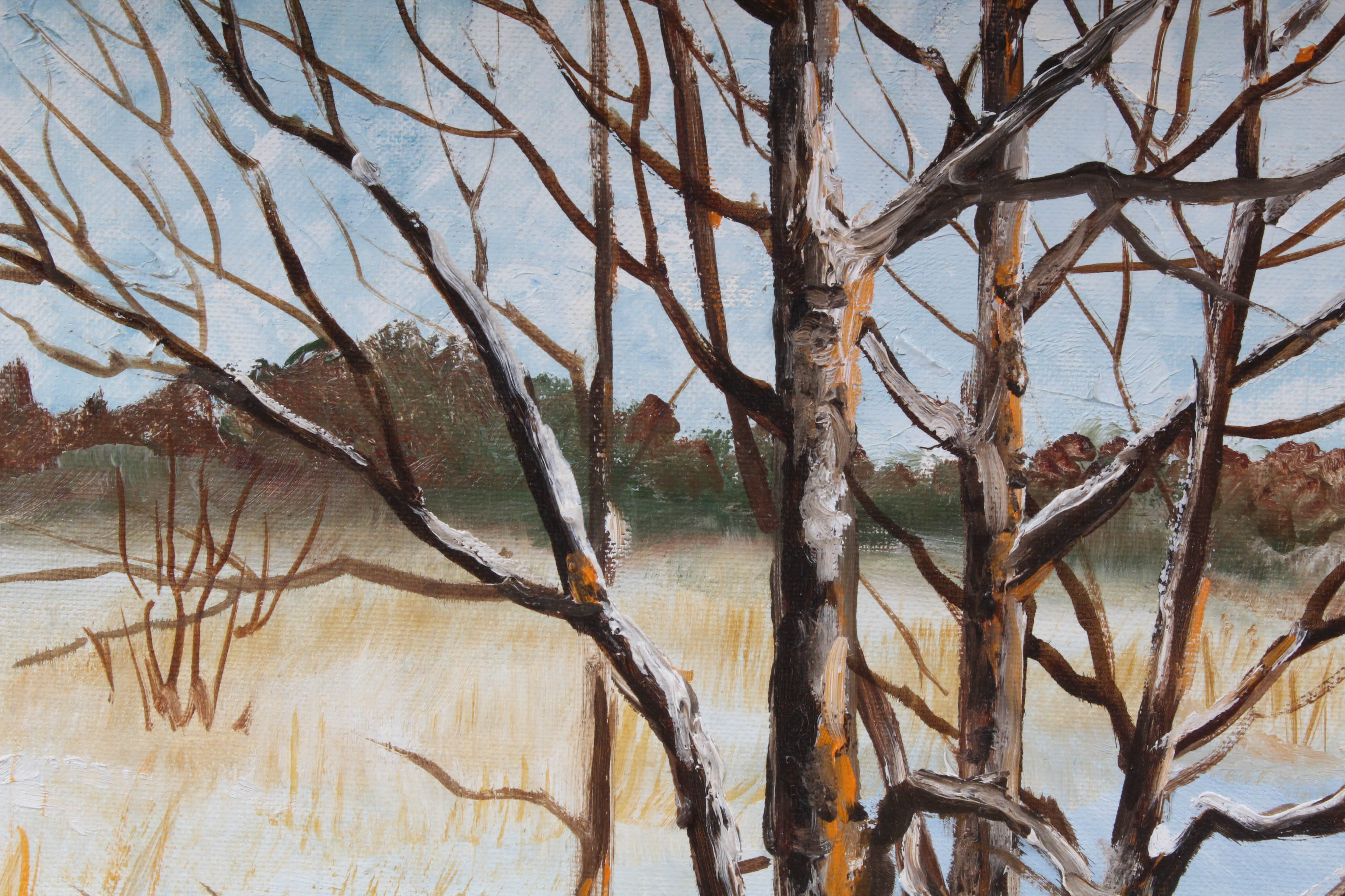 Jeanne Meisel Winter Landscape Oil Painting