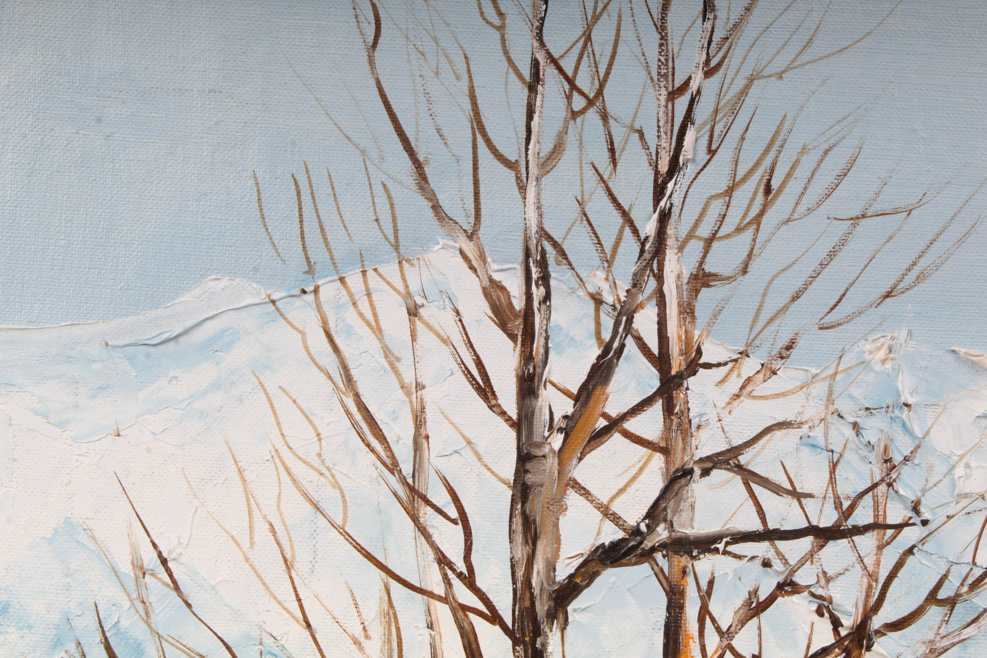 Jeanne Meisel Winter Landscape Oil Painting