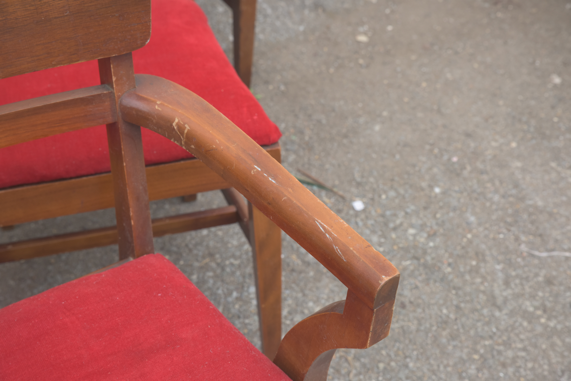 Mid Century Modern Walnut Dining Chair Set