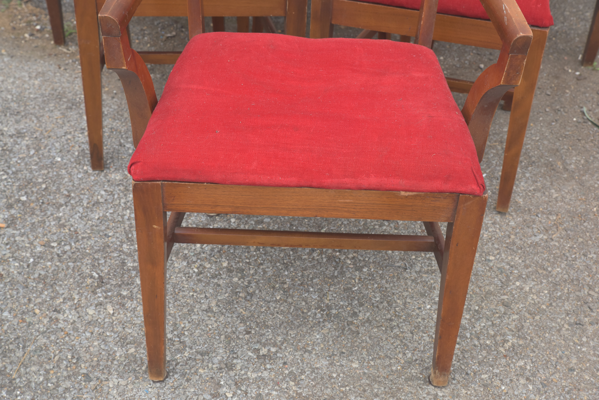 Mid Century Modern Walnut Dining Chair Set