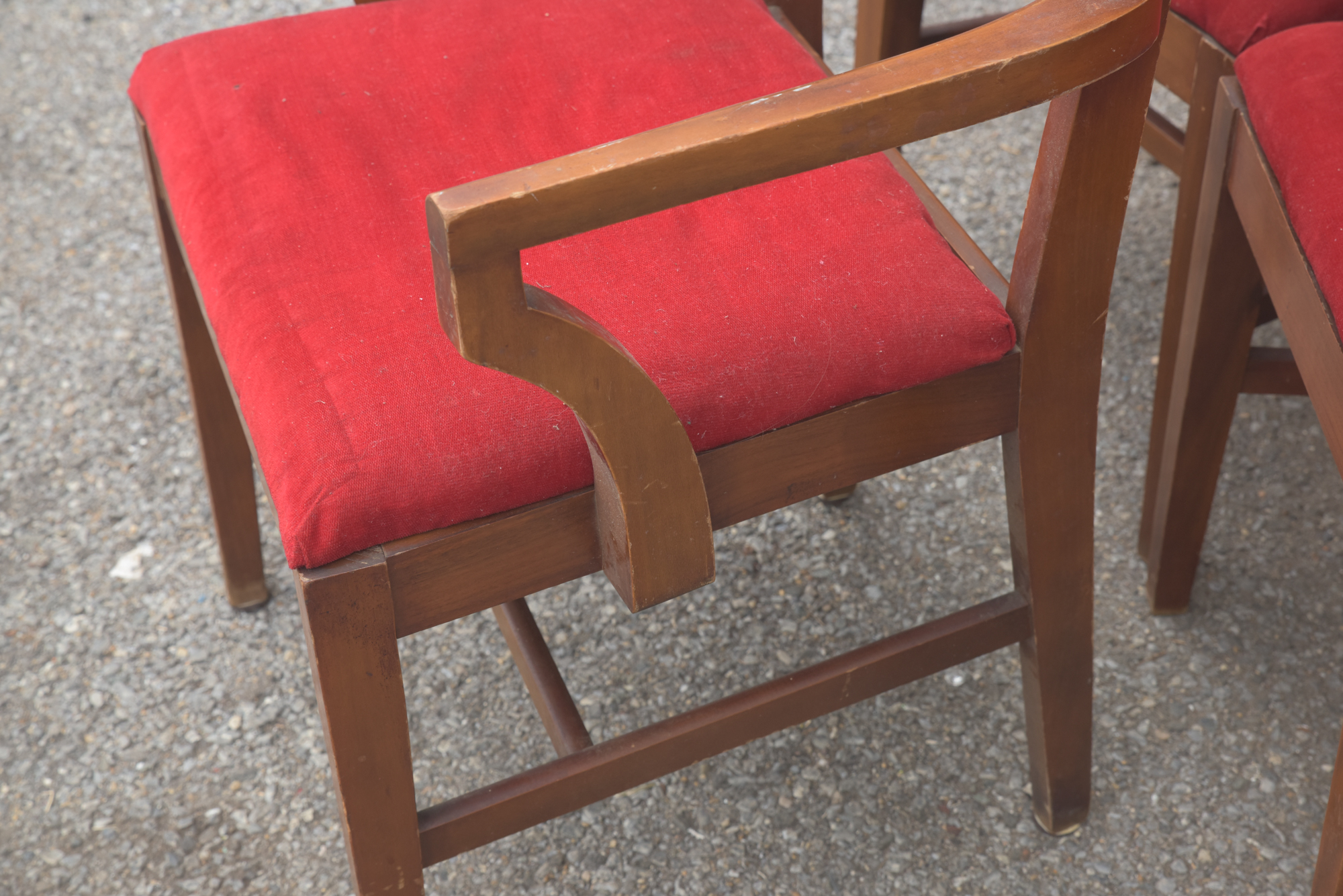 Mid Century Modern Walnut Dining Chair Set