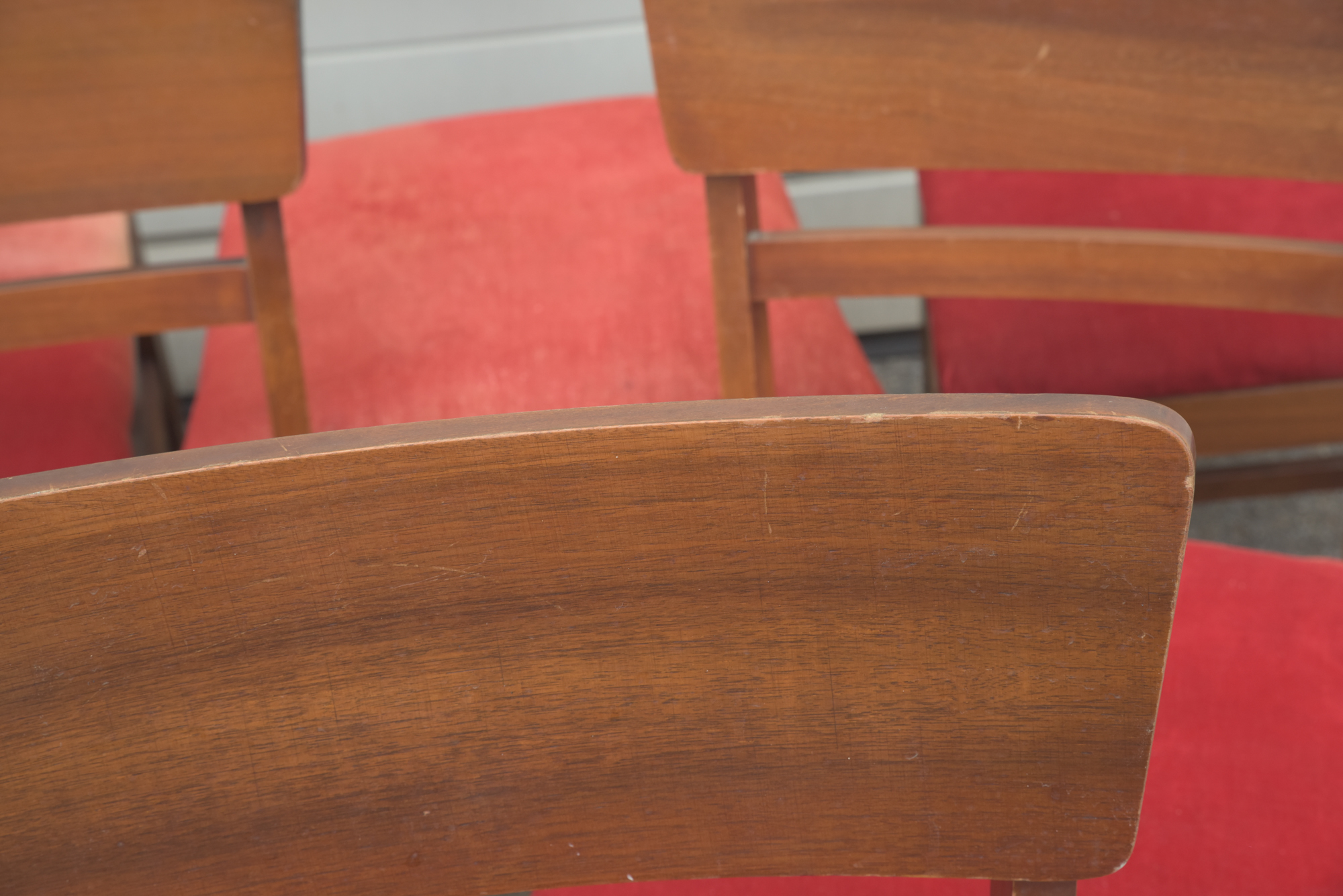 Mid Century Modern Walnut Dining Chair Set