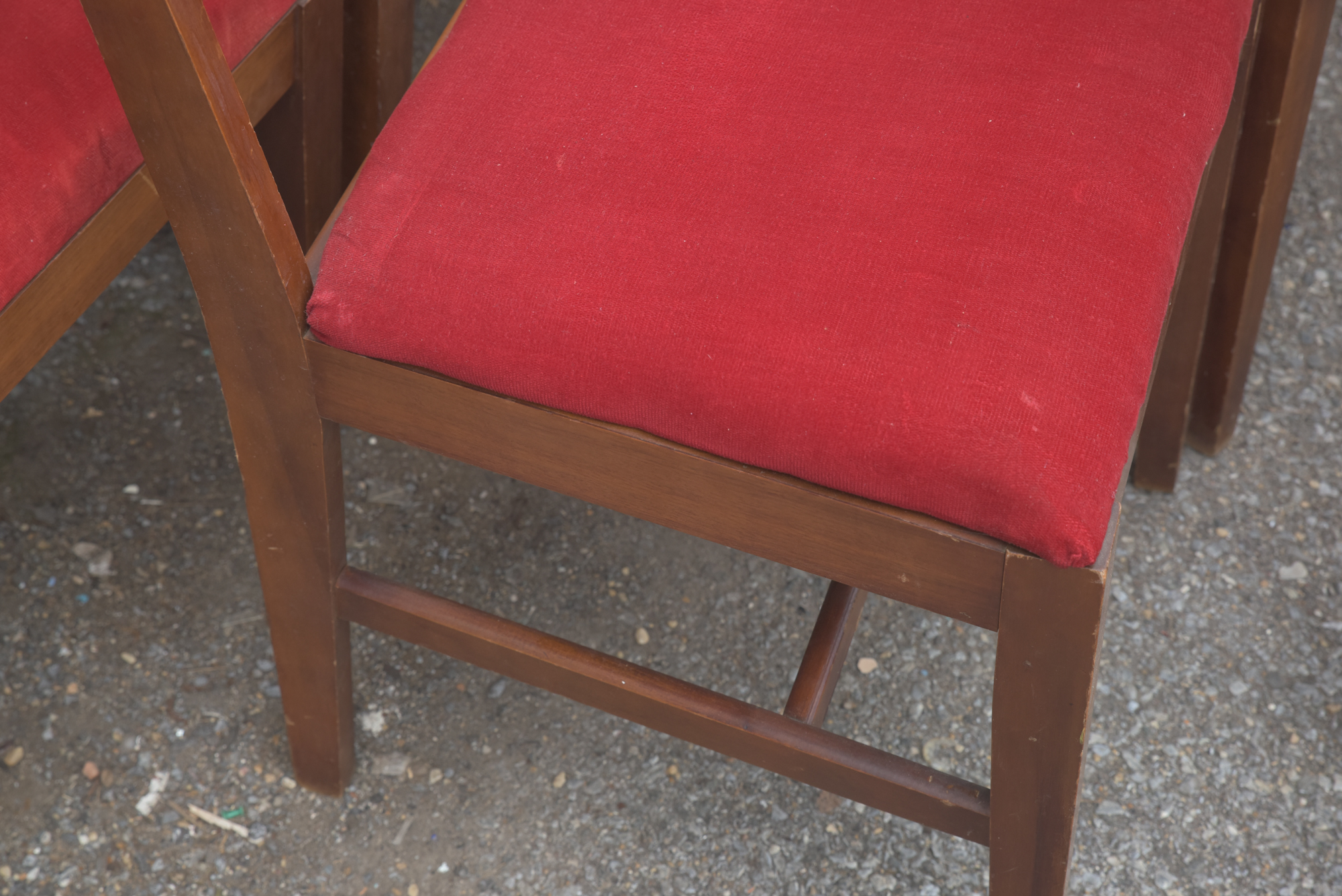 Mid Century Modern Walnut Dining Chair Set