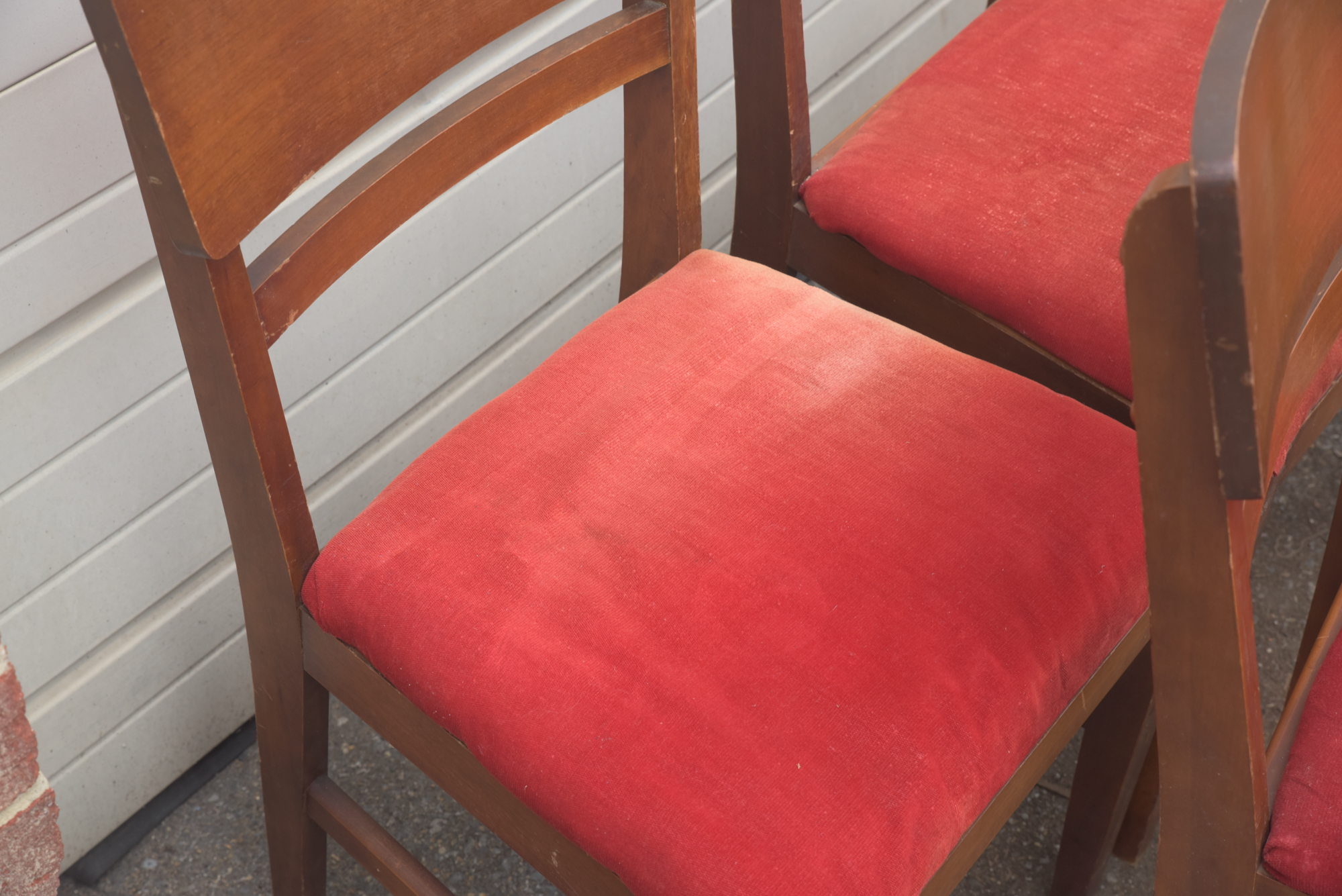 Mid Century Modern Walnut Dining Chair Set