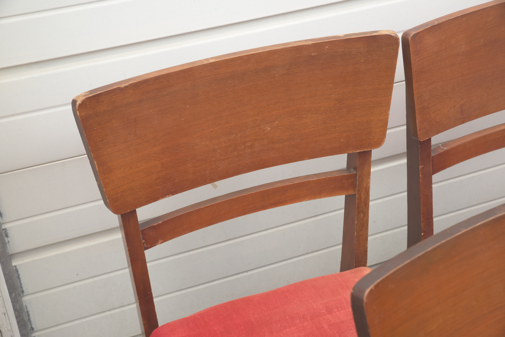 Mid Century Modern Walnut Dining Chair Set