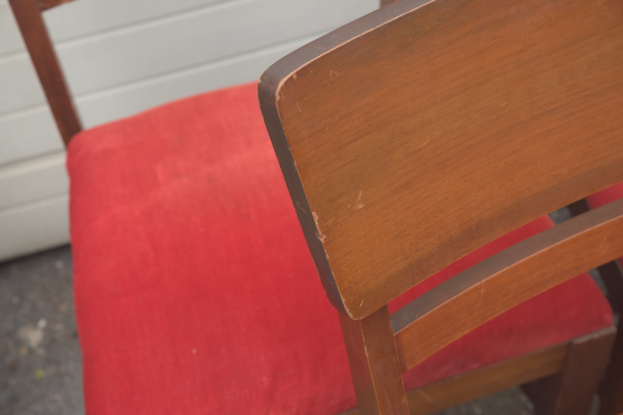 Mid Century Modern Walnut Dining Chair Set