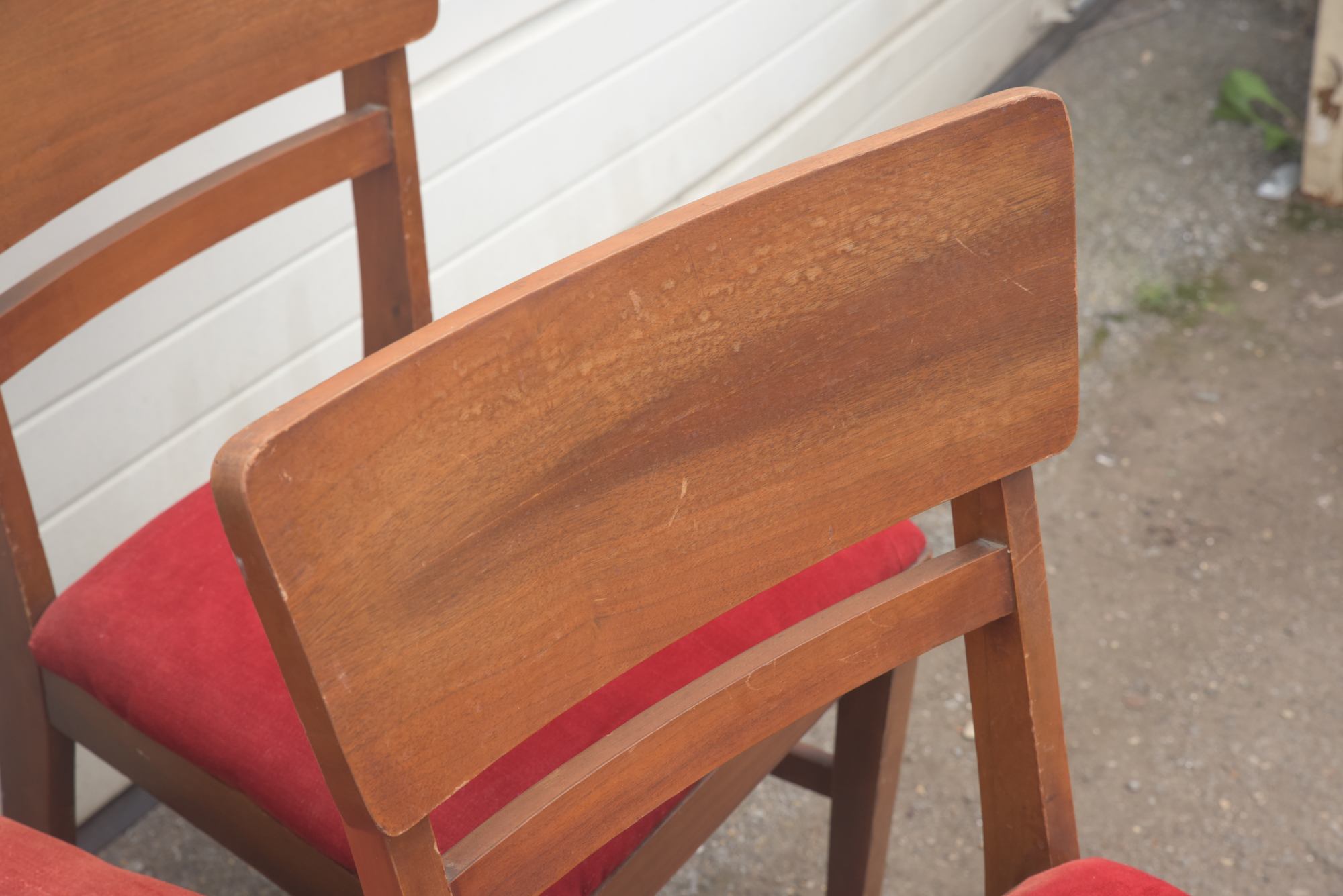 Mid Century Modern Walnut Dining Chair Set