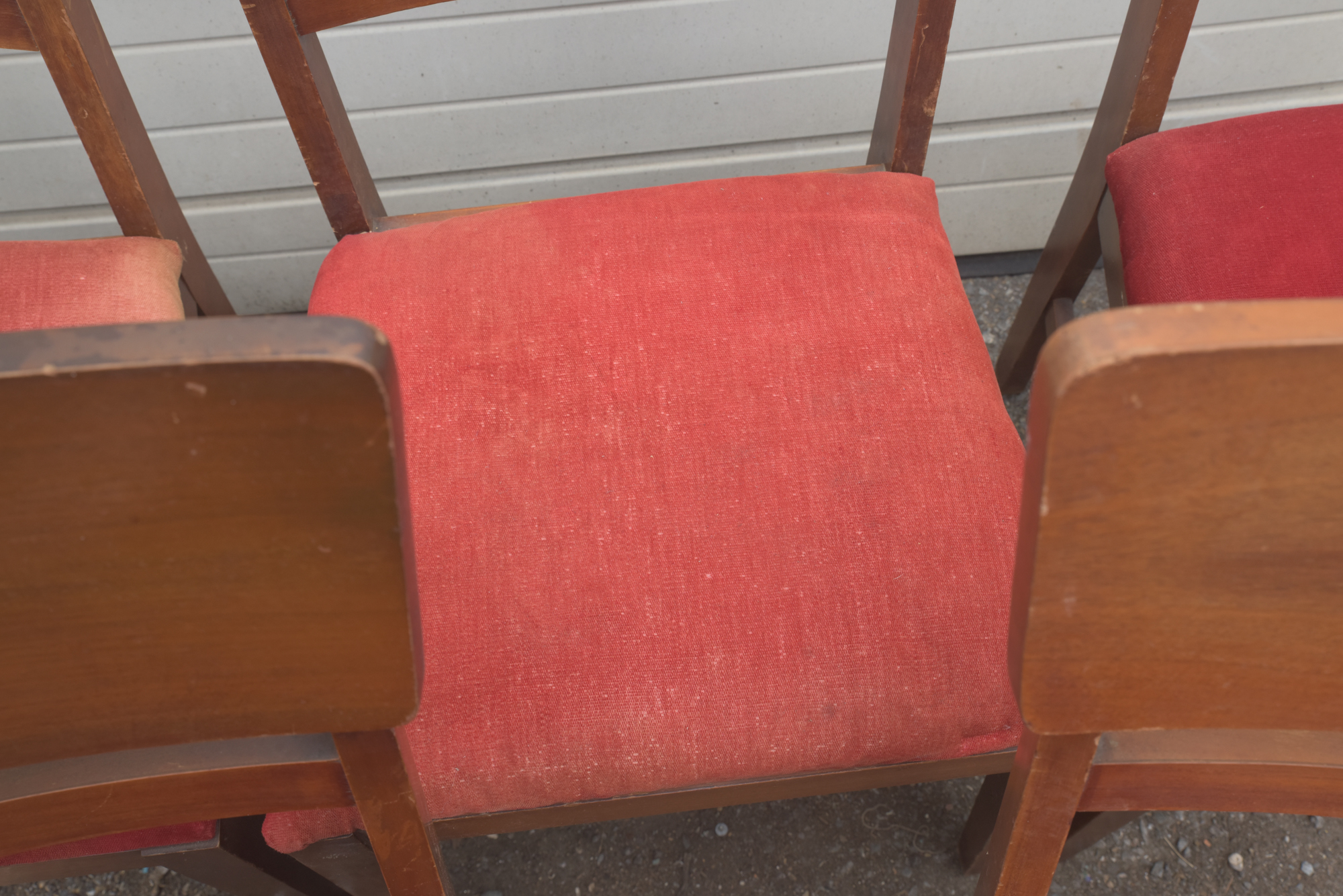 Mid Century Modern Walnut Dining Chair Set