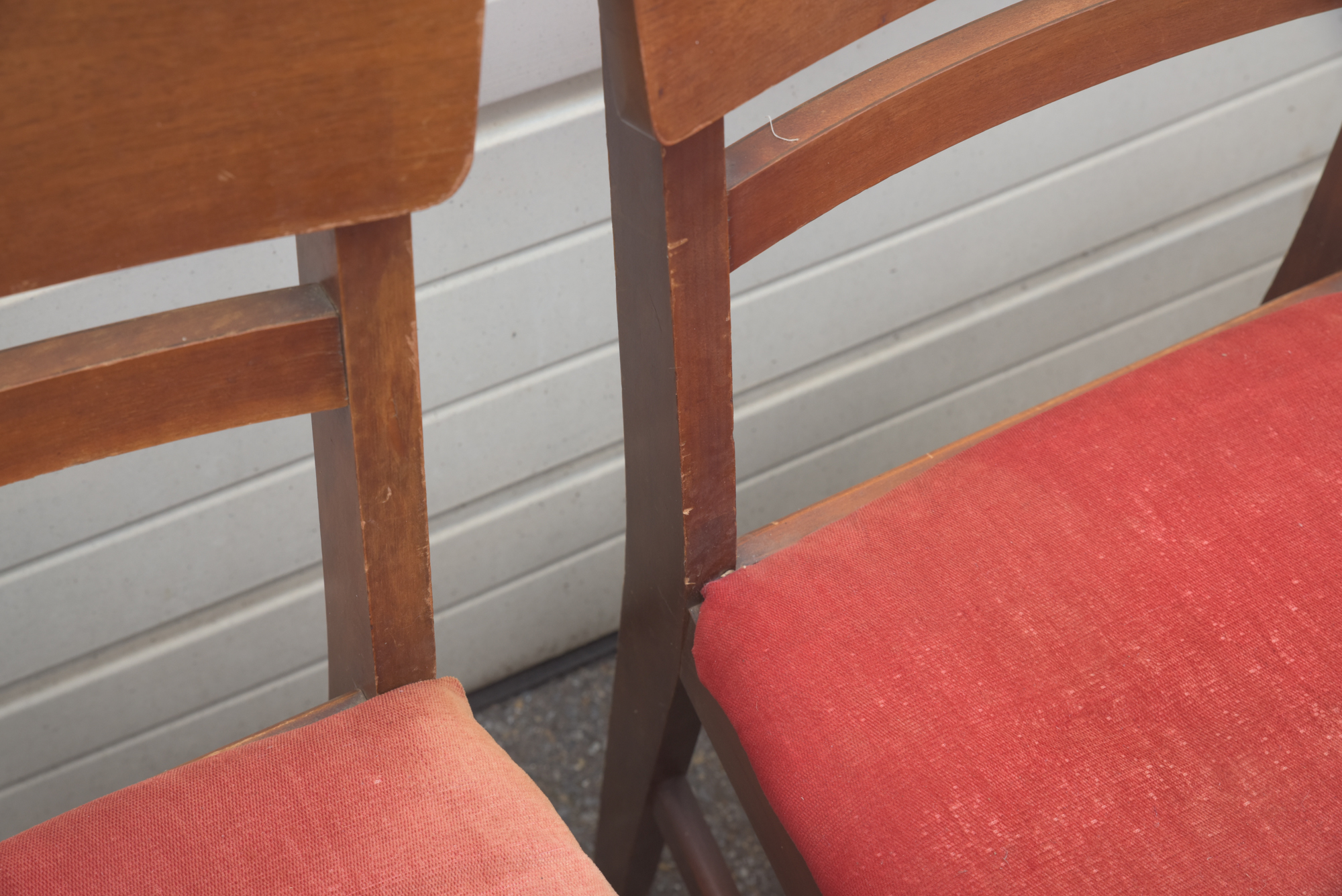 Mid Century Modern Walnut Dining Chair Set