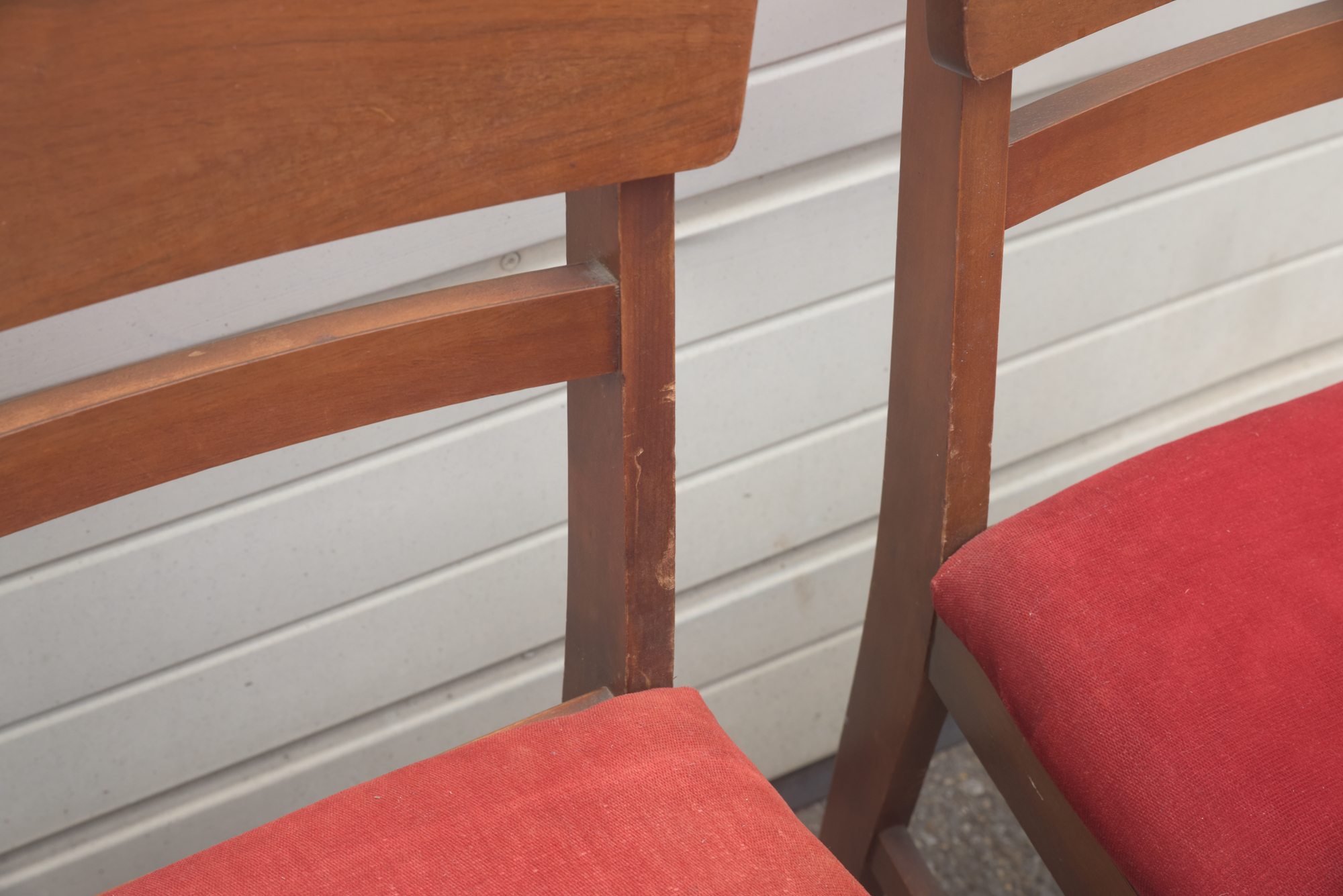 Mid Century Modern Walnut Dining Chair Set
