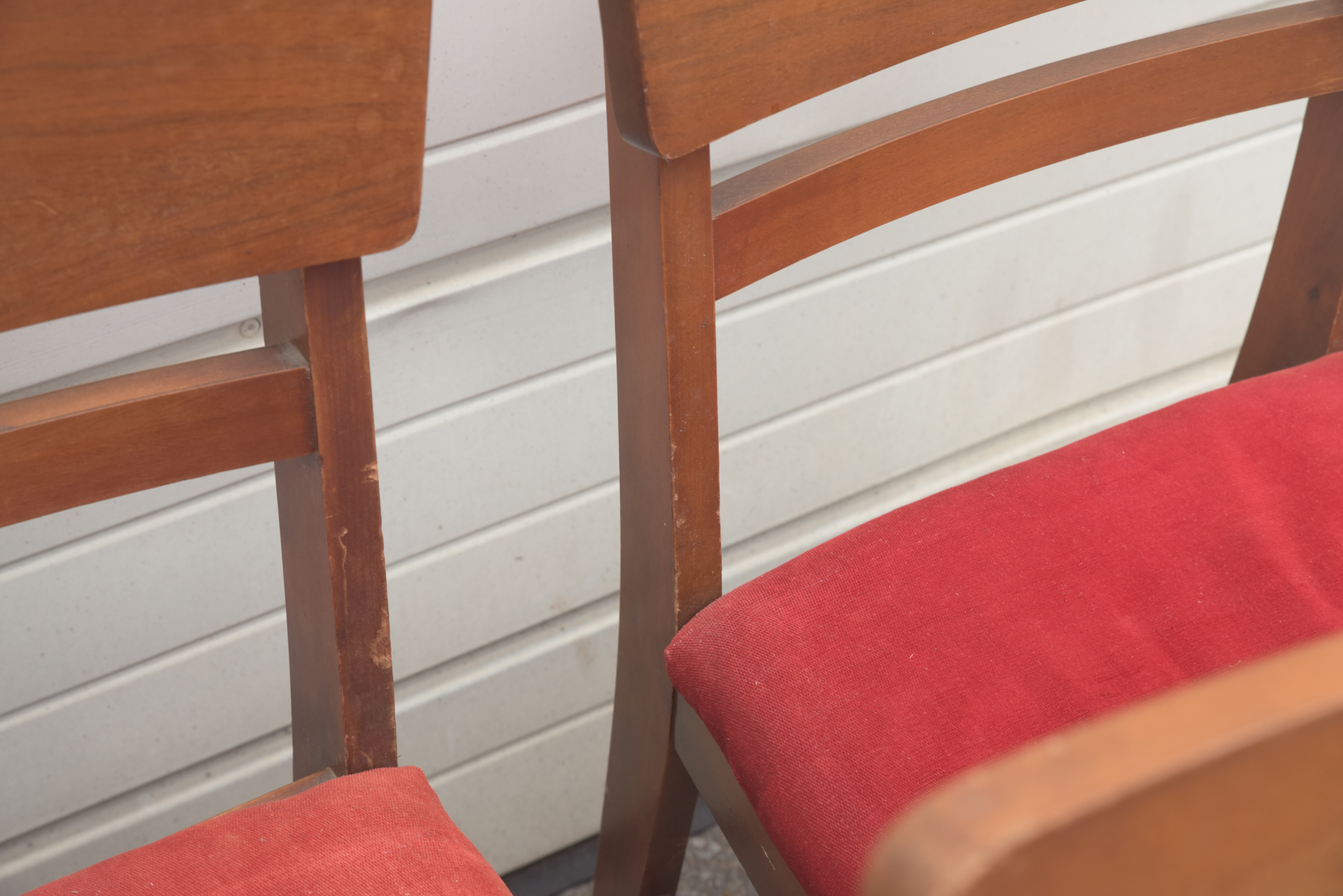 Mid Century Modern Walnut Dining Chair Set