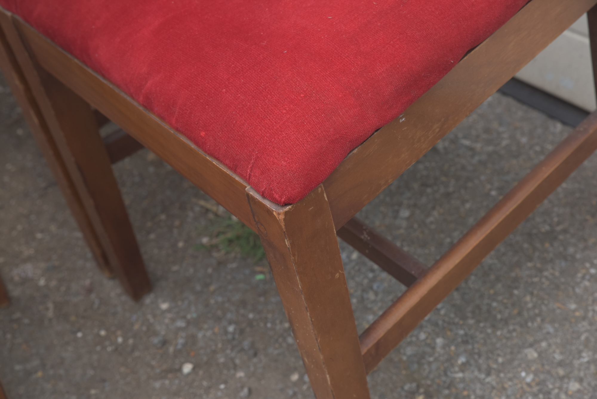 Mid Century Modern Walnut Dining Chair Set