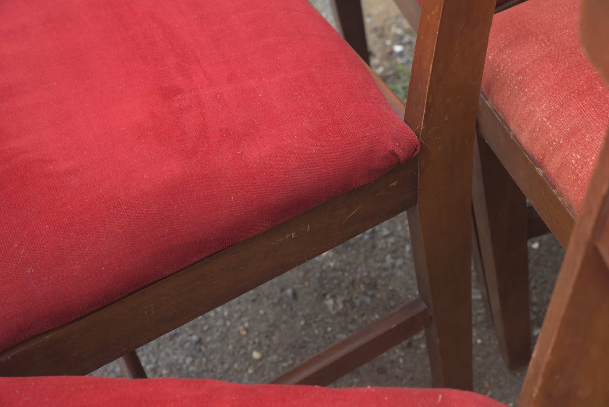 Mid Century Modern Walnut Dining Chair Set