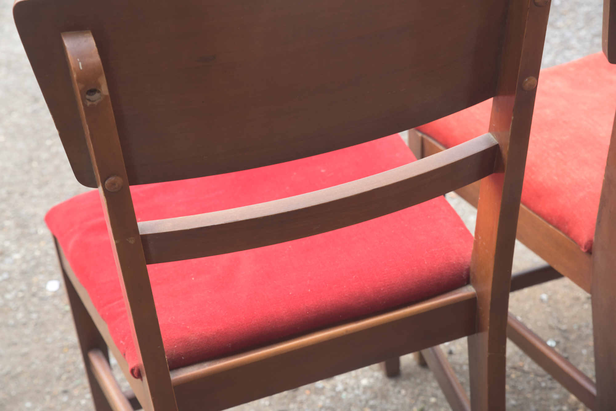 Mid Century Modern Walnut Dining Chair Set