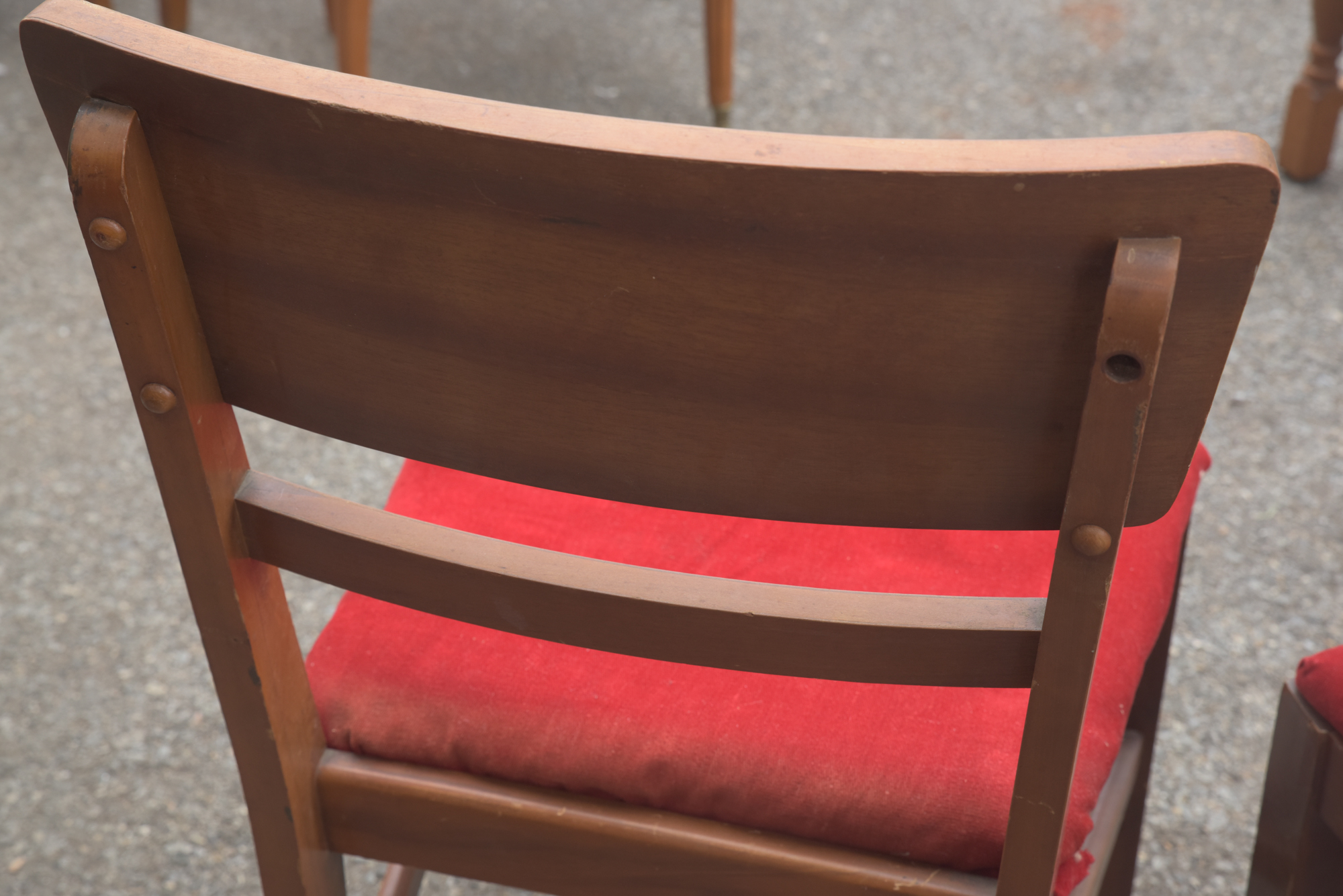 Mid Century Modern Walnut Dining Chair Set