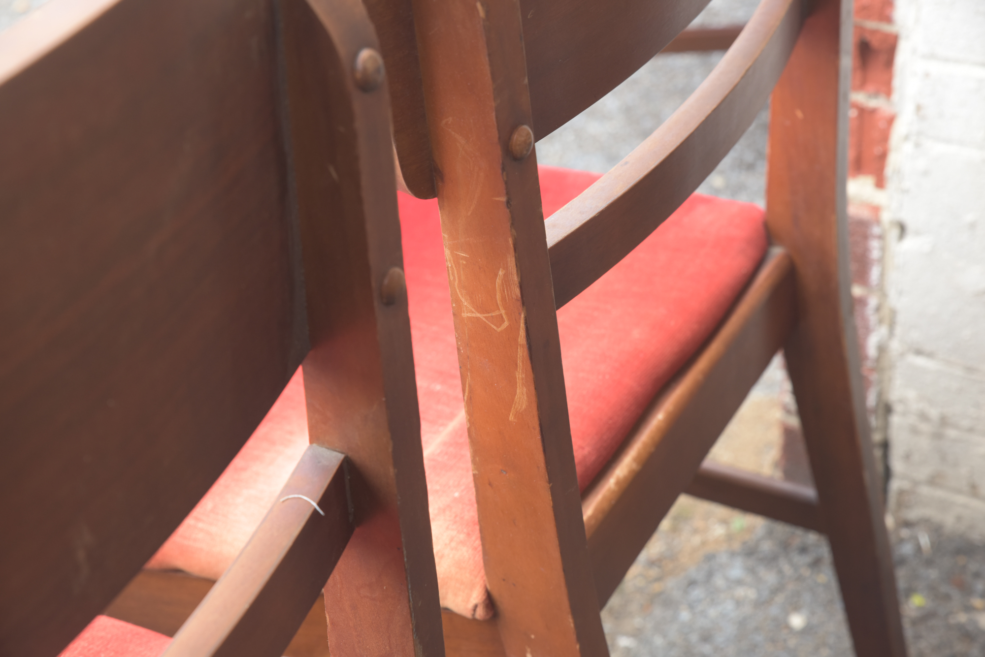 Mid Century Modern Walnut Dining Chair Set