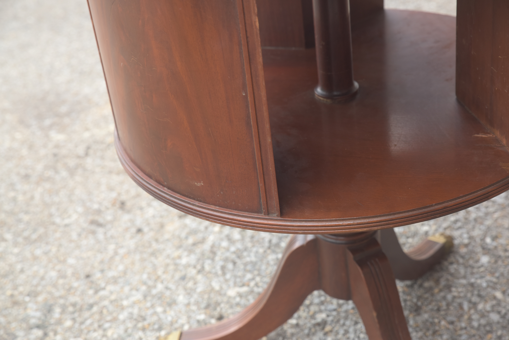 Vintage Duncan Phyfe Style Mahogany Drum Table by Hathaway's