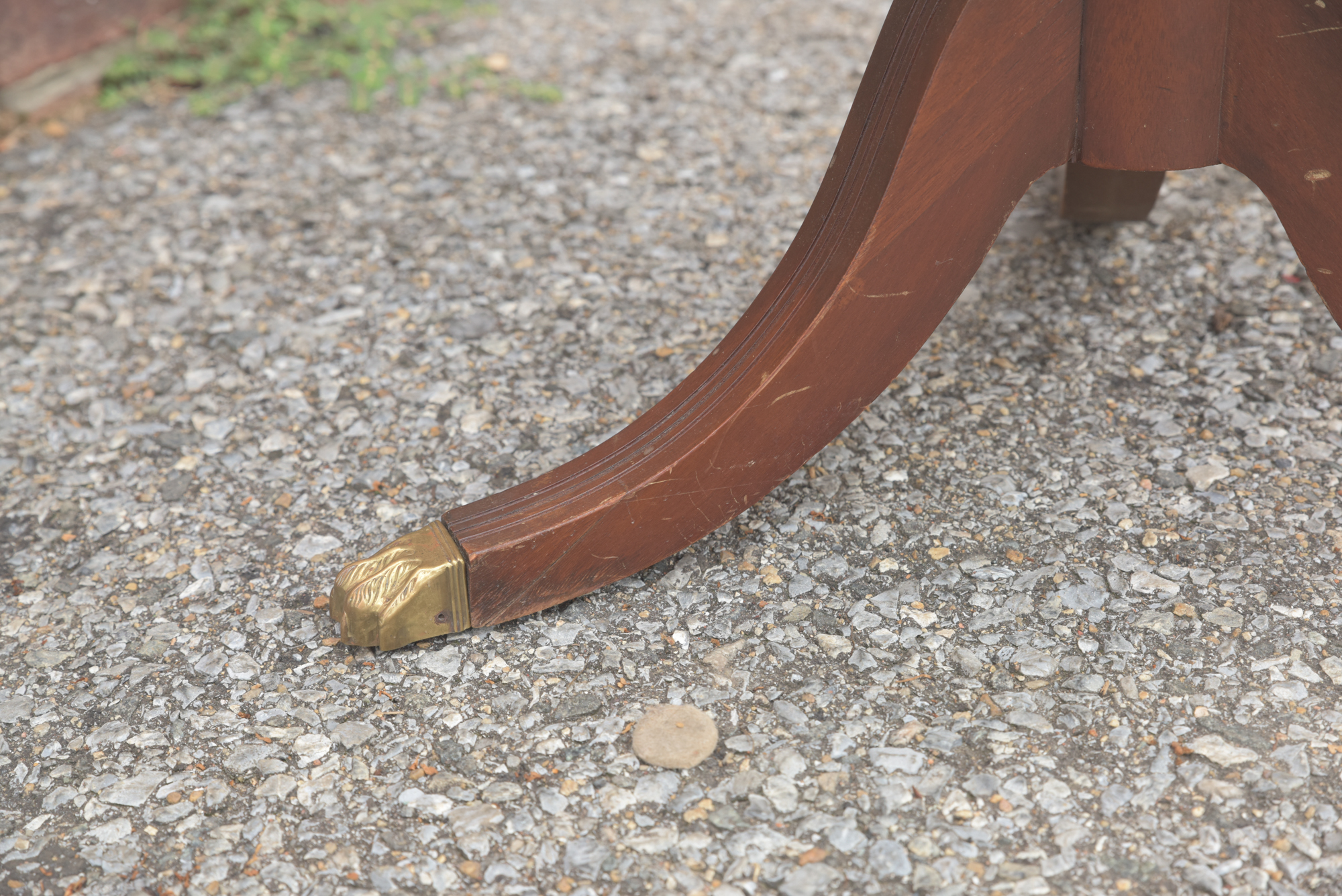 Vintage Duncan Phyfe Style Mahogany Drum Table by Hathaway's