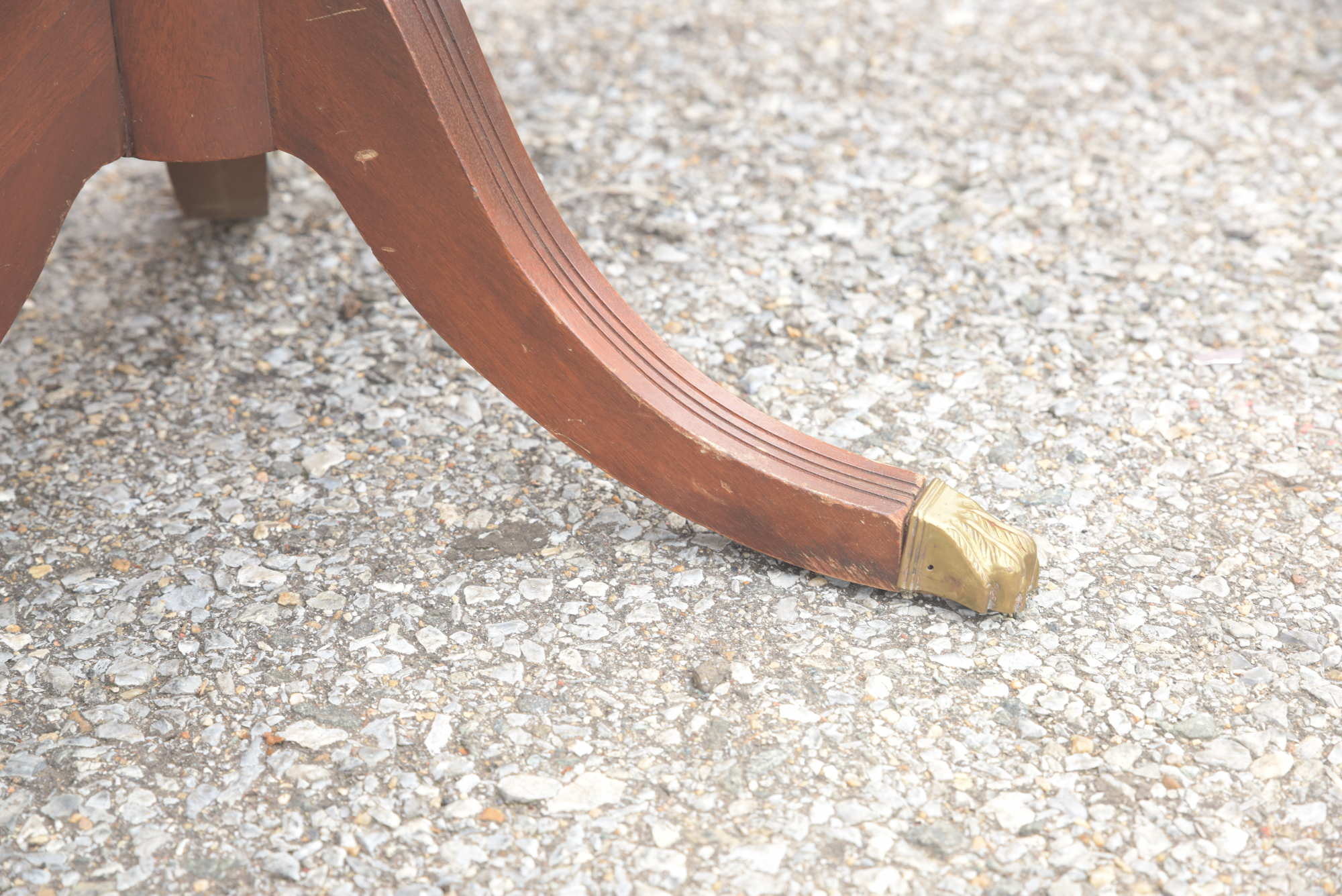 Vintage Duncan Phyfe Style Mahogany Drum Table by Hathaway's
