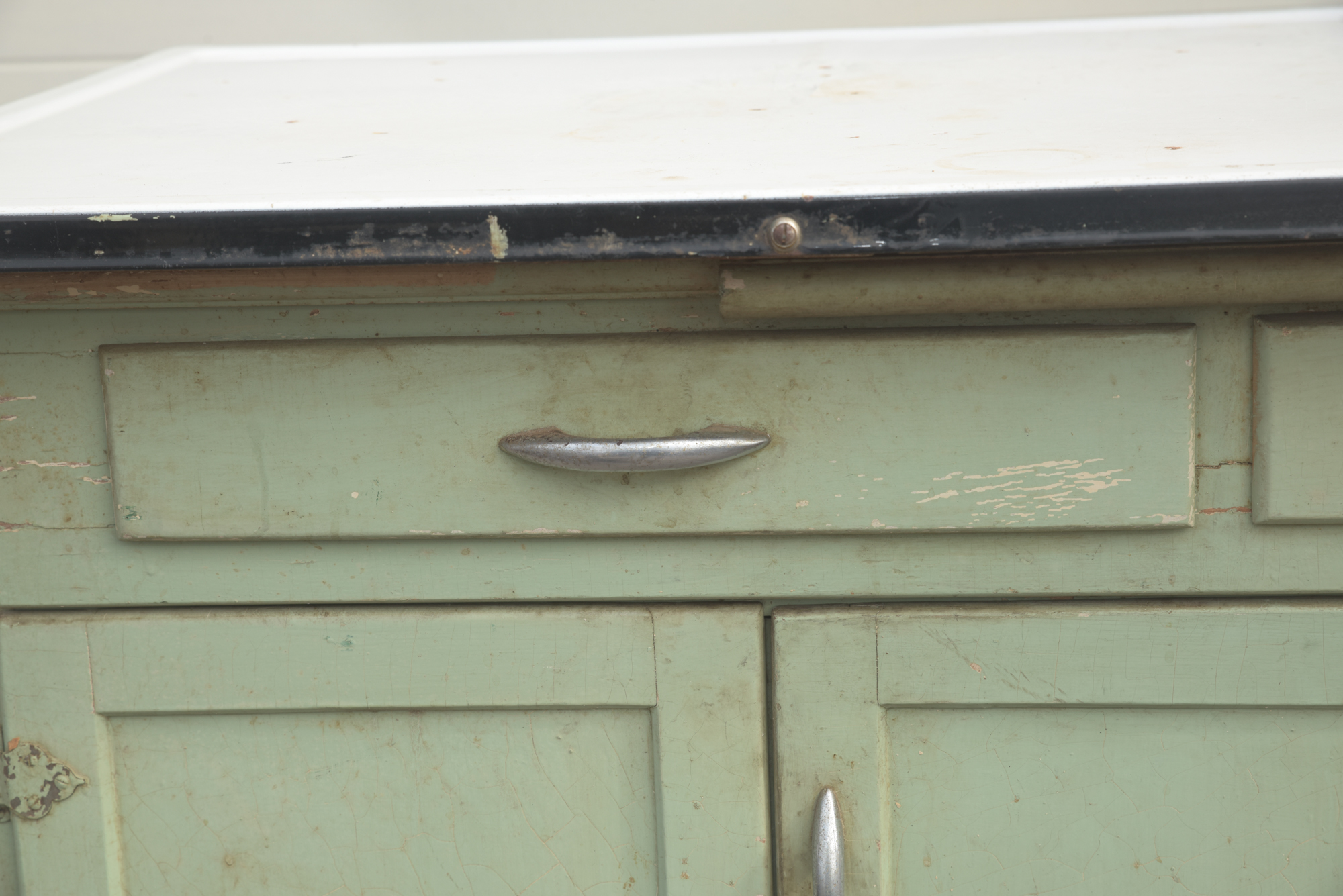 Mint Green Painted Hoosier Cabinet Base