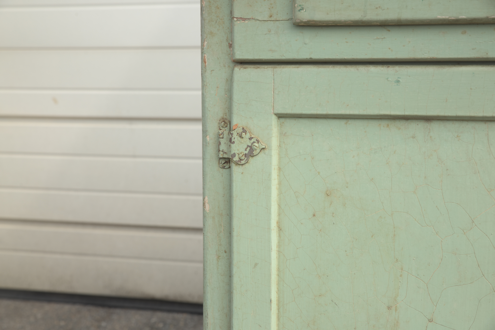 Mint Green Painted Hoosier Cabinet Base