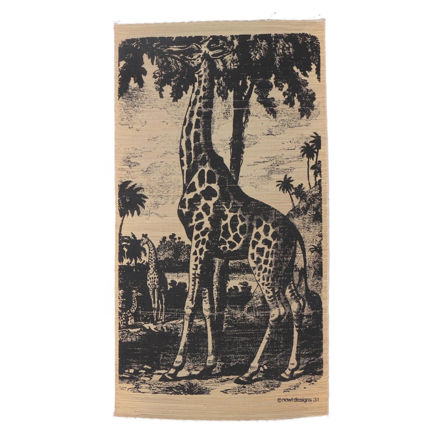 Printed "Giraffe" Woven Bamboo Wall Hanging by Now! Designs 31